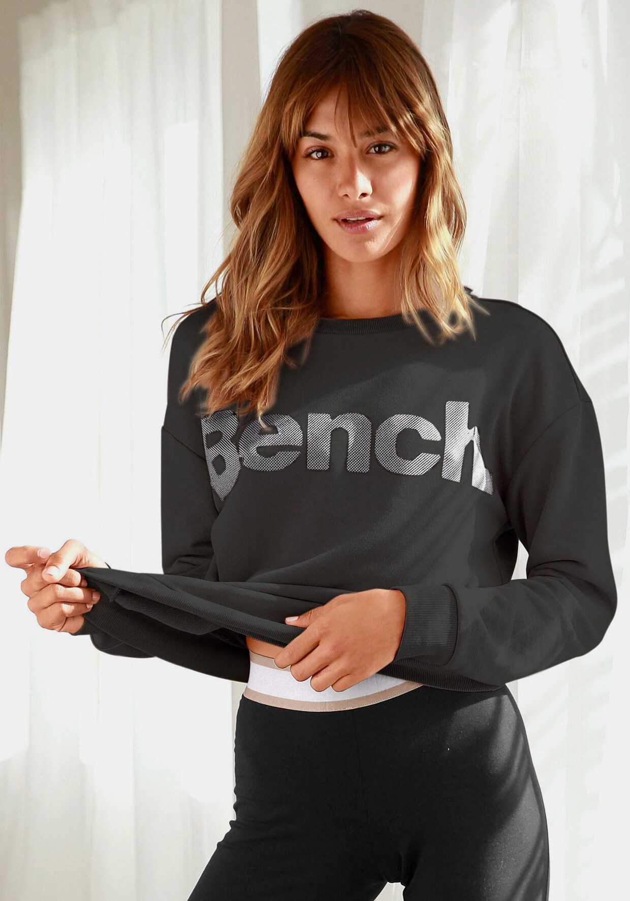 Bench. Sweatshirt - schwarz-taupe