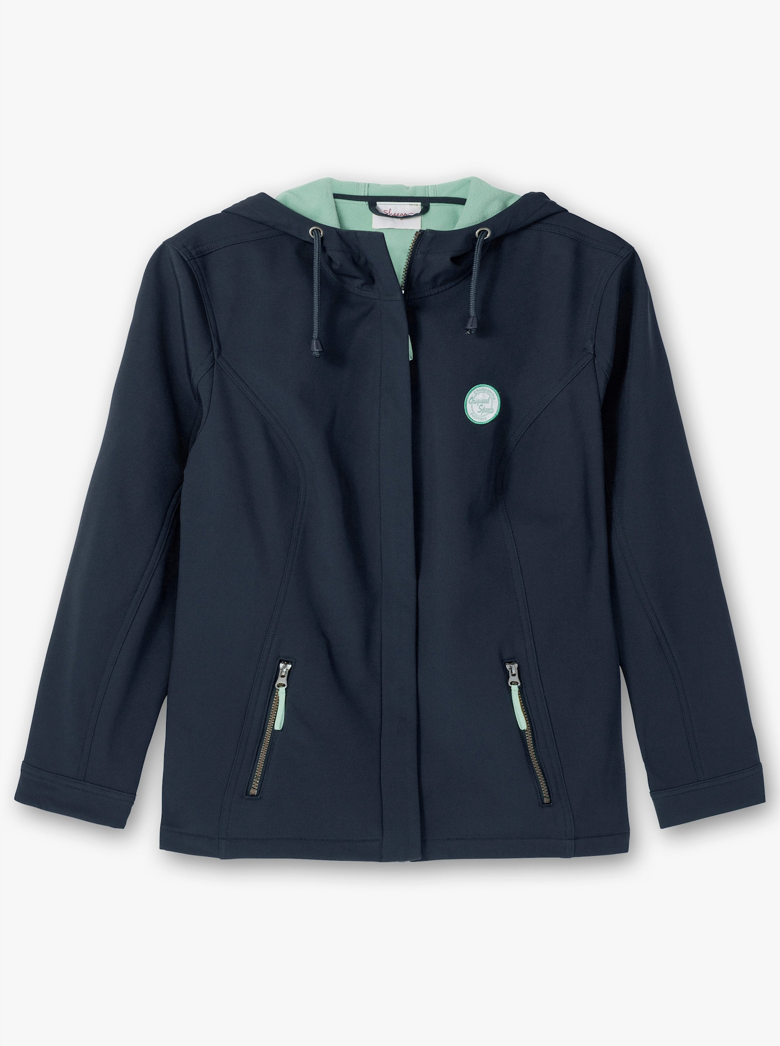 sheego Softshelljacke mit Fleece-Innenseite - nachtblau