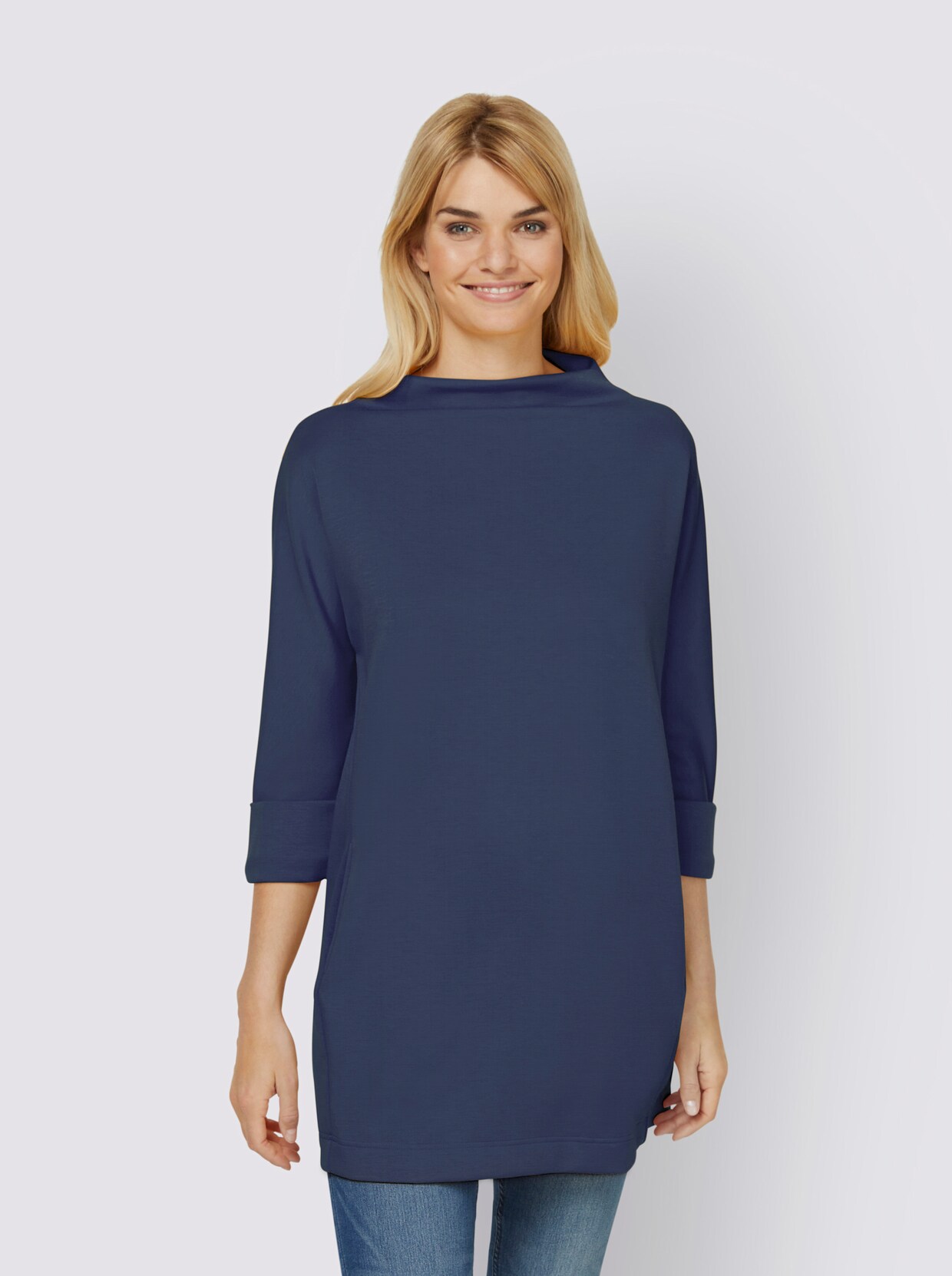 heine T-shirt long - bleu foncé