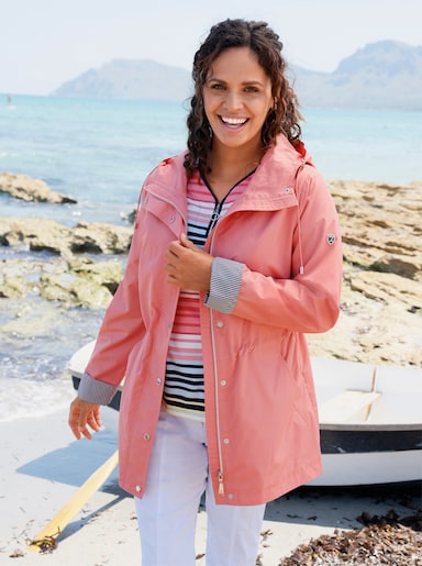 Übergangsjacke mit Streifen-Details - flamingo