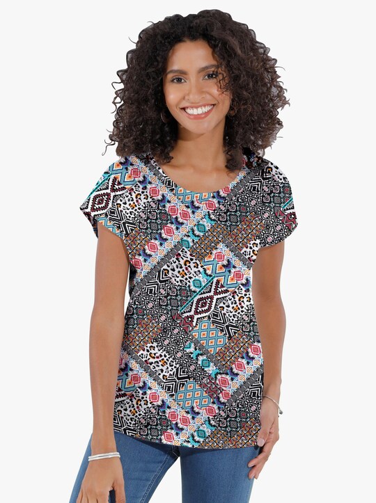 Shirt - schwarz-gemustert