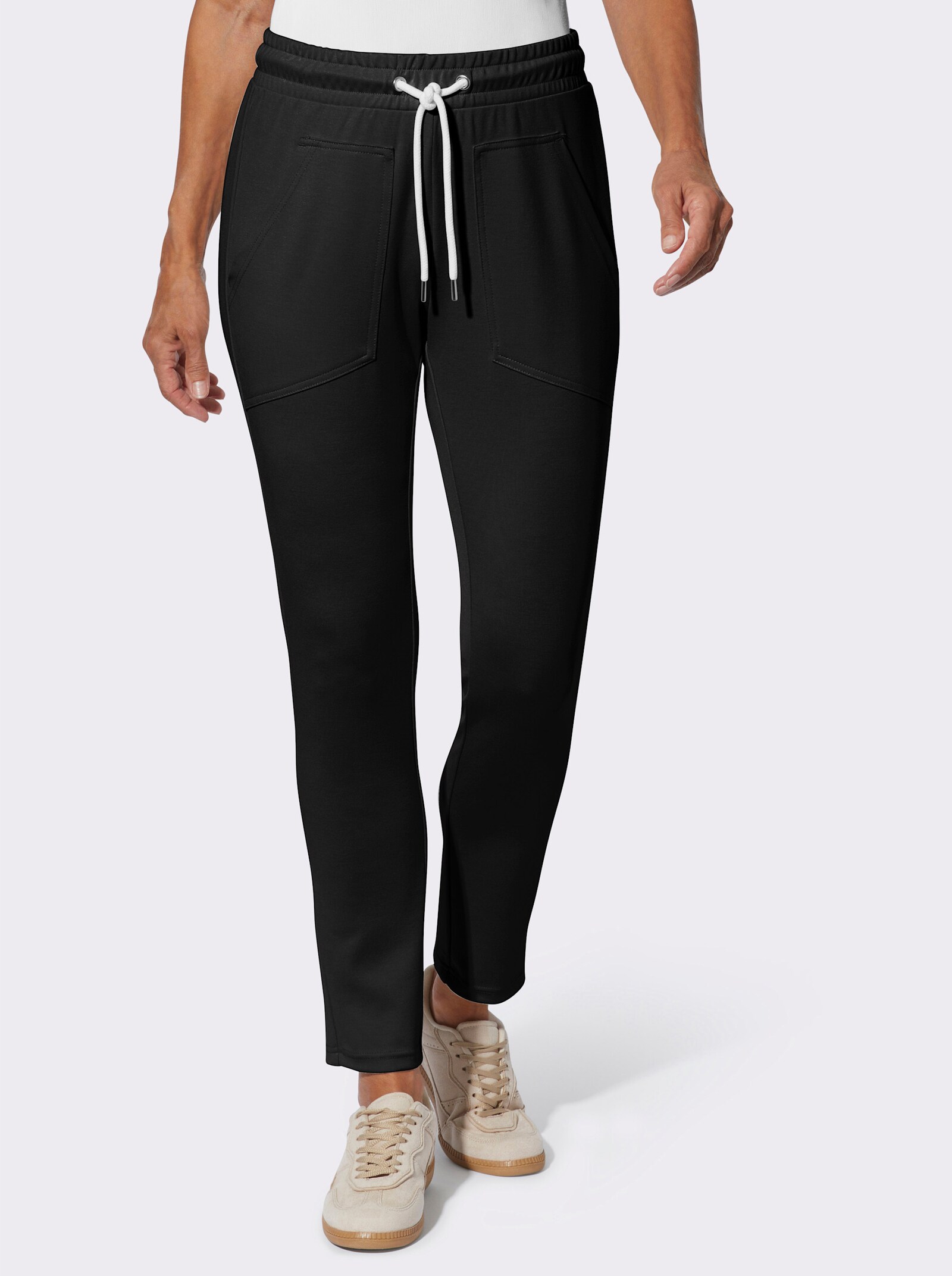 Jogg Pants mit Rundum-Dehnbund - schwarz