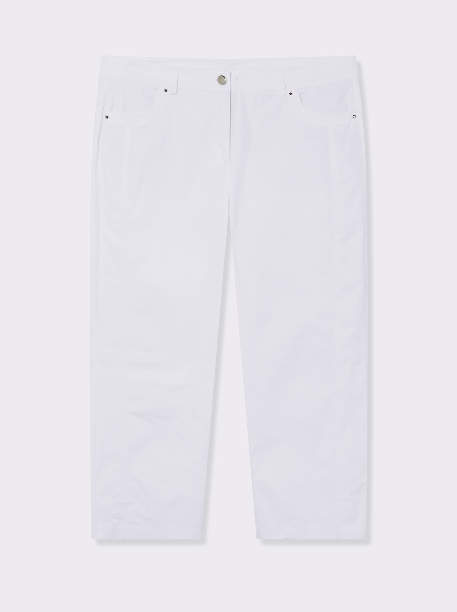 7/8-Jeans mit optisch streckenden Nähten - weiß