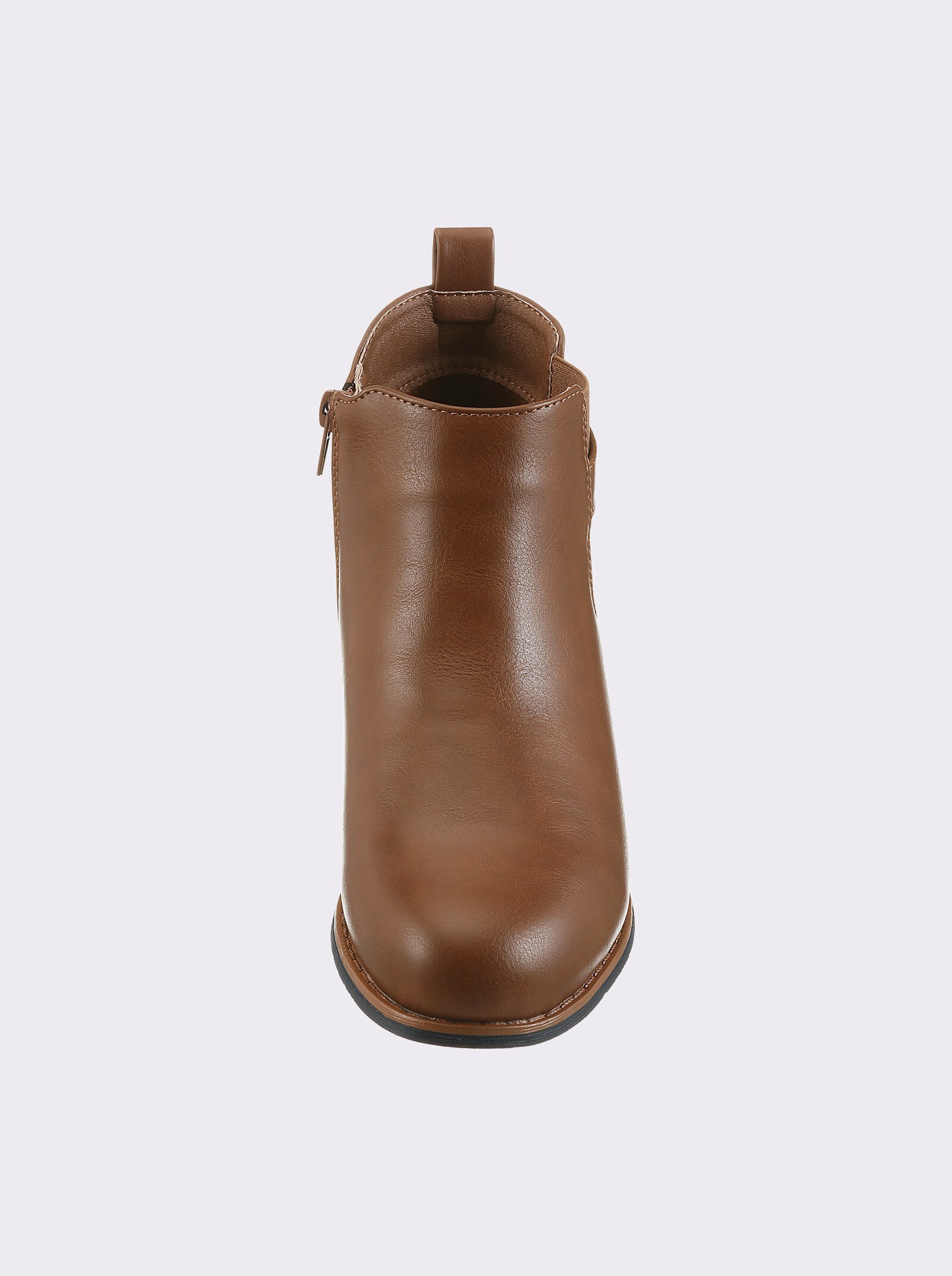 airsoft modern+ Stiefelette mit Elastik-Einsatz - cognac