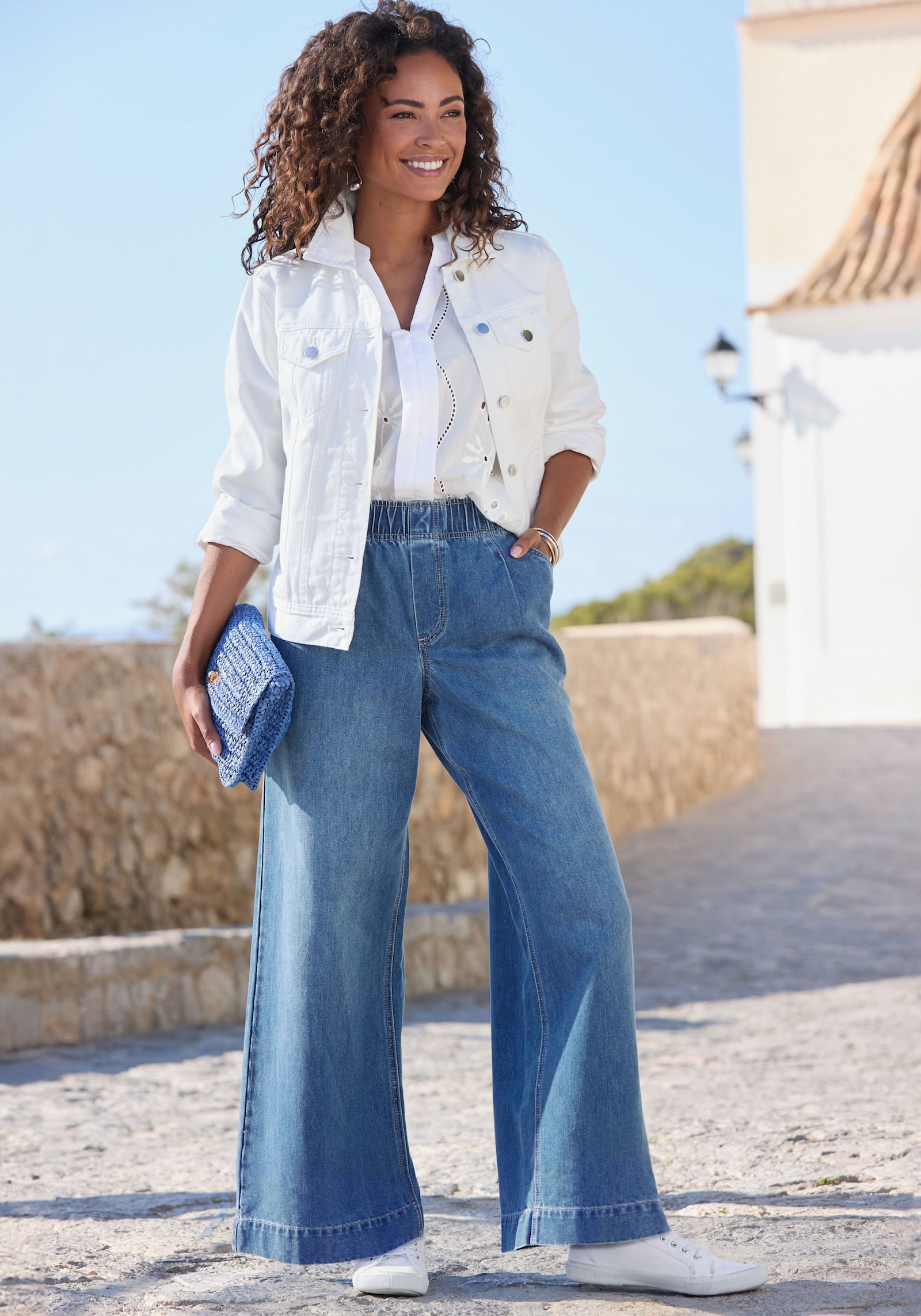 LASCANA Jeansjacke - weiß