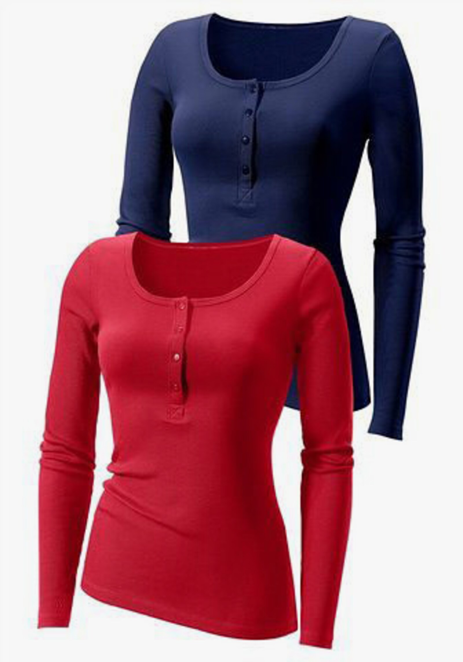 H.I.S Langarmshirt - marine, rot