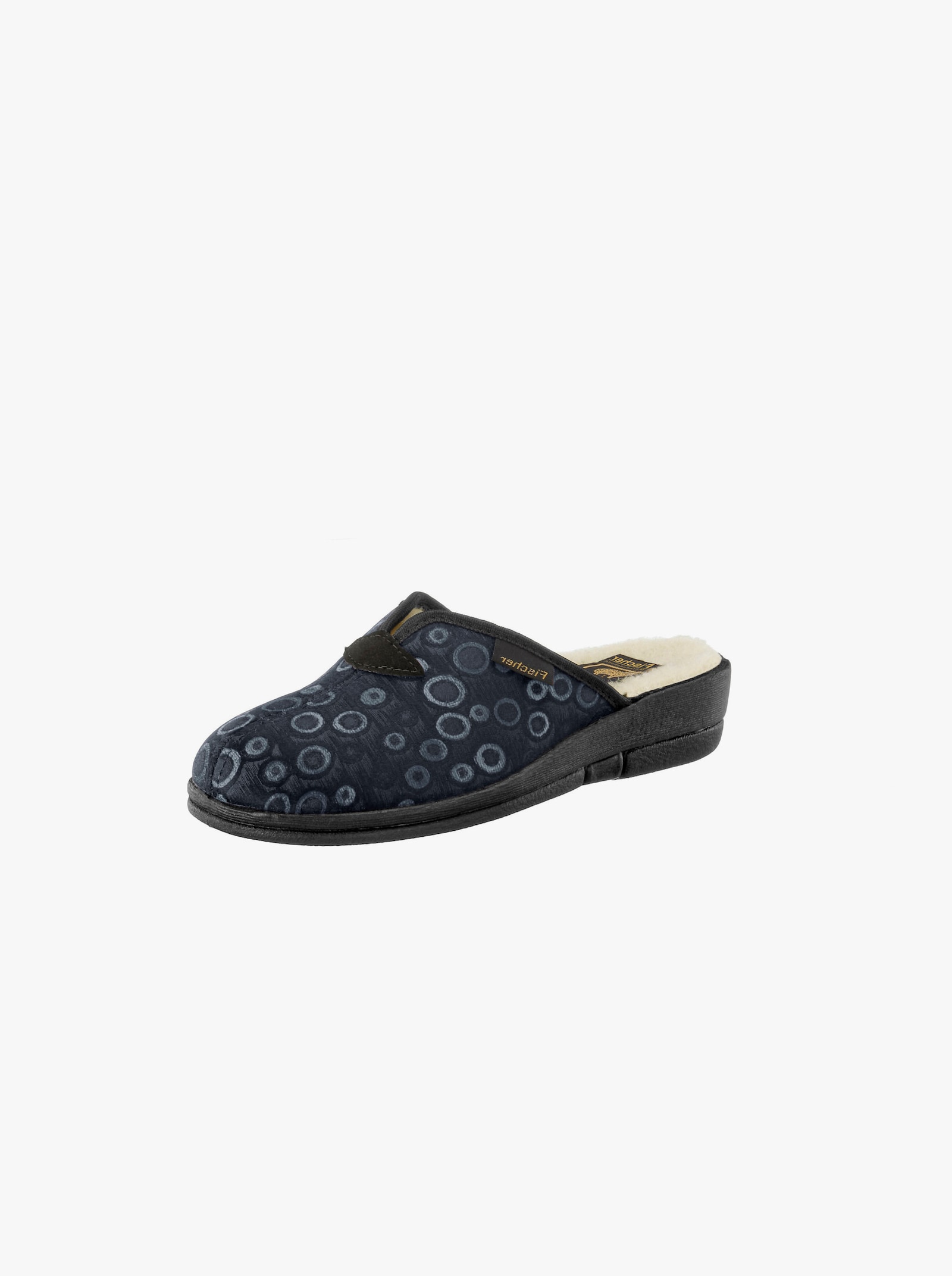 Fischer Pantoffel - grau-blau