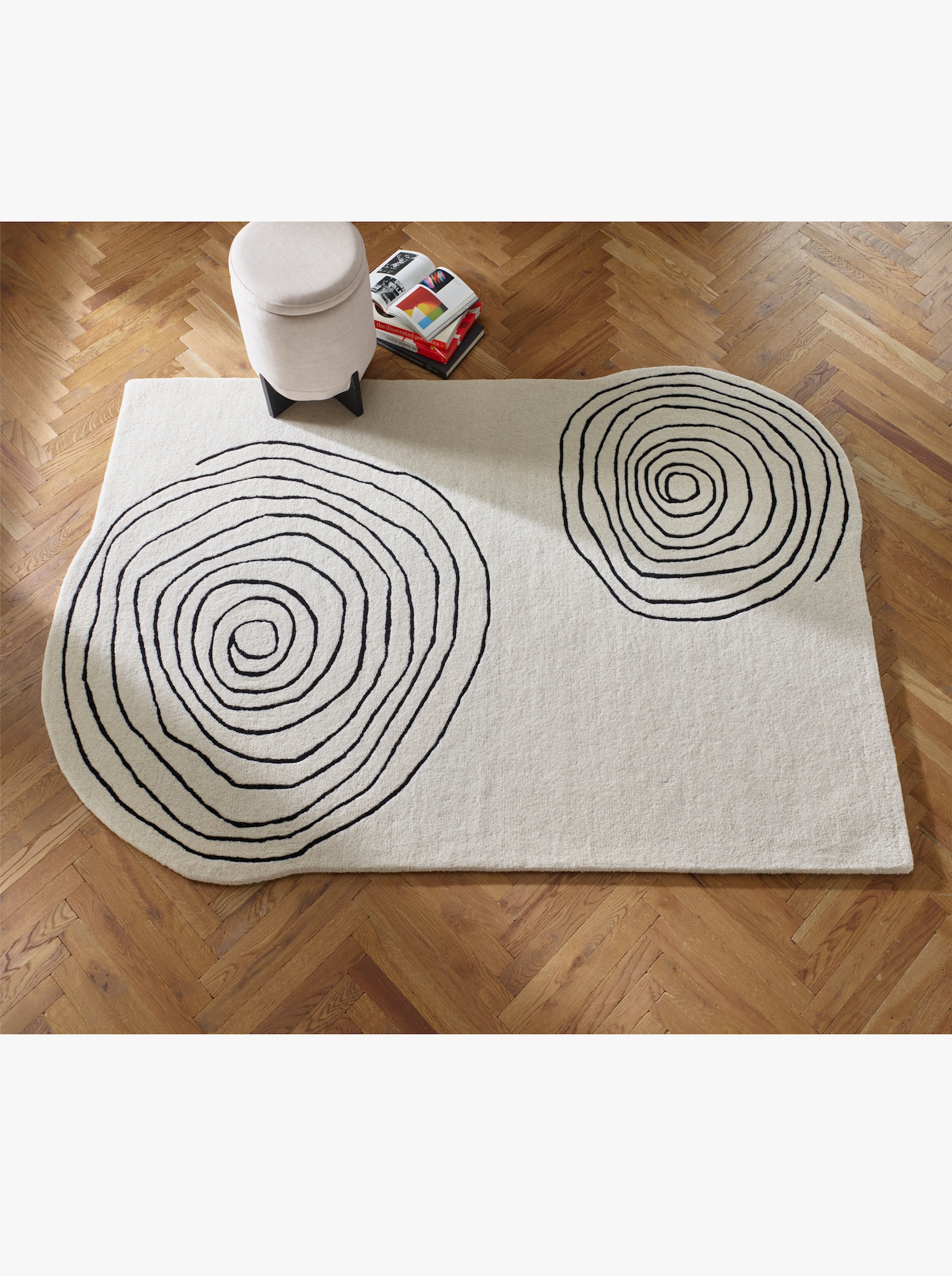 heine home Teppich - ecru-schwarz