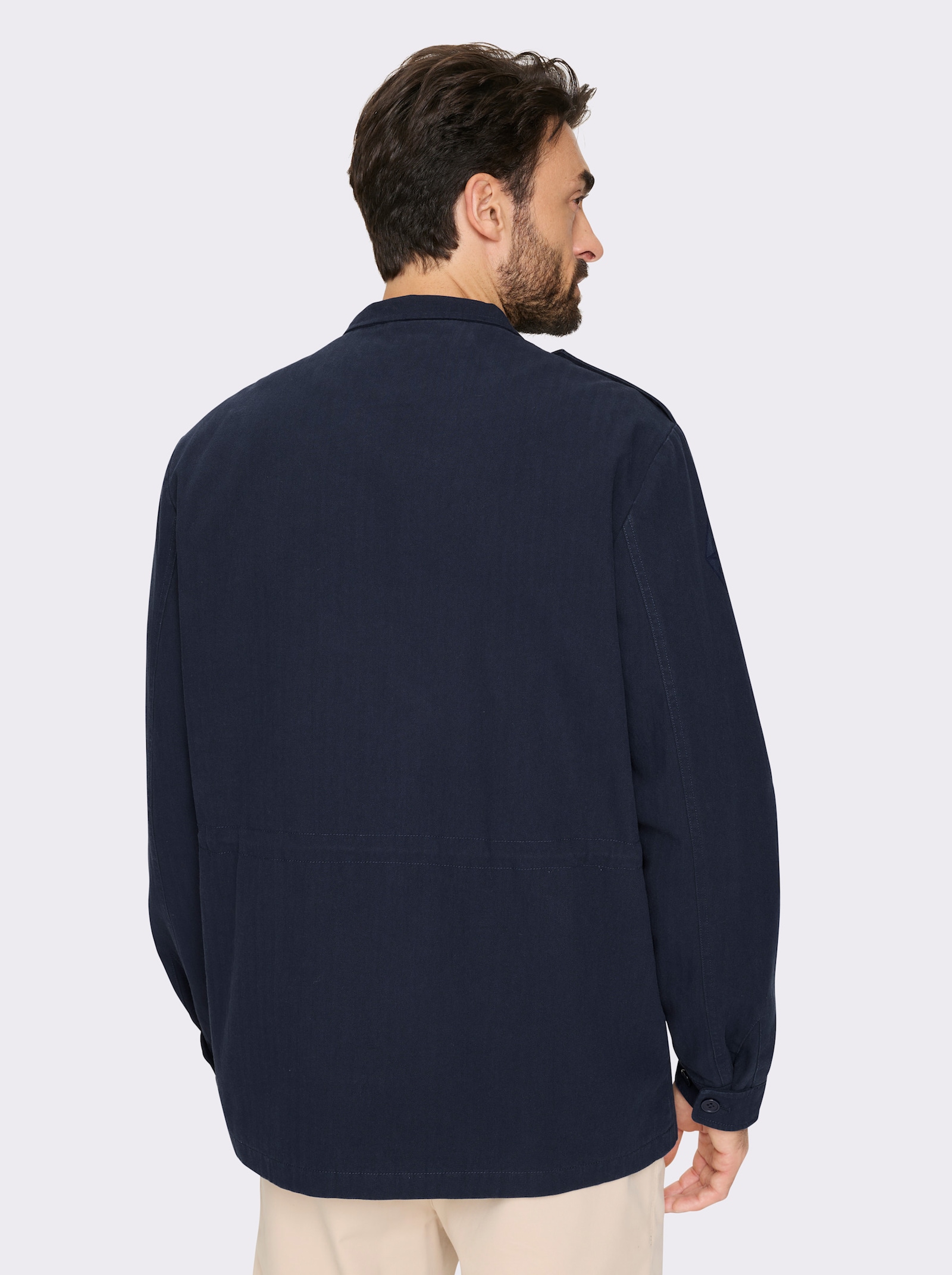 Marco Donati Longjacke mit Schulterriegel - marine