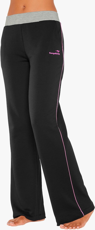 KangaROOS Relaxhose - schwarz-pink-pink