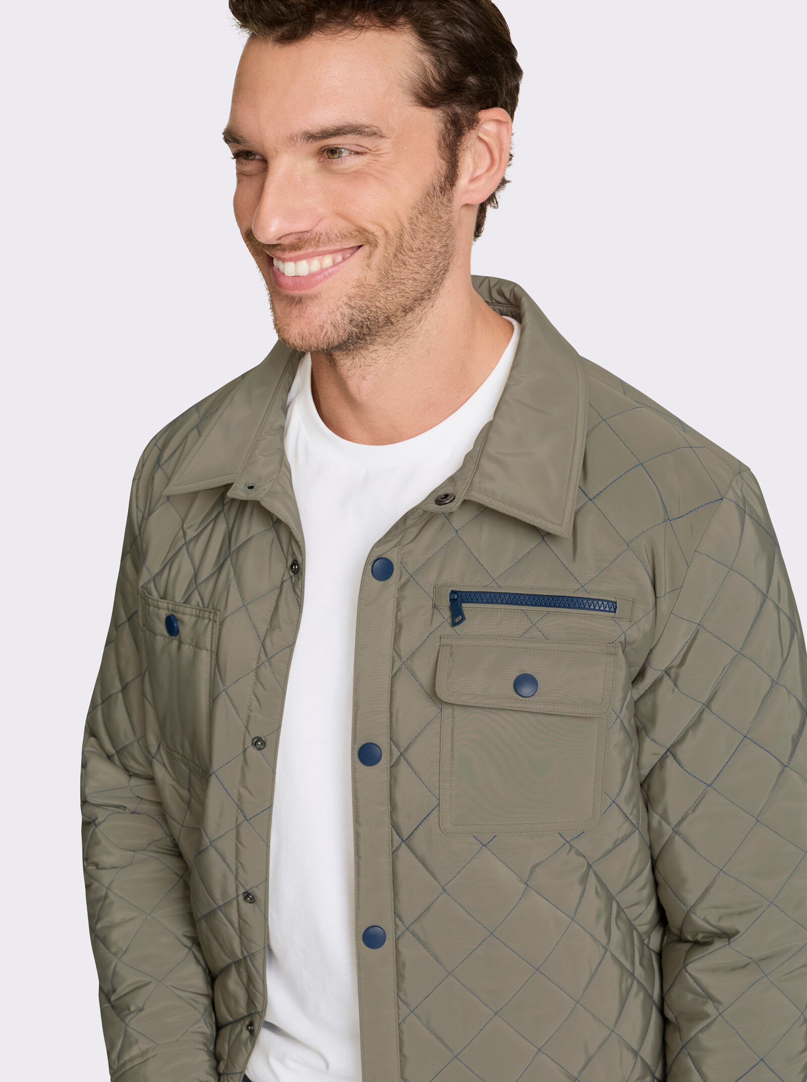 Marco Donati Steppjacke mit insgesamt 8 Taschen - schlamm
