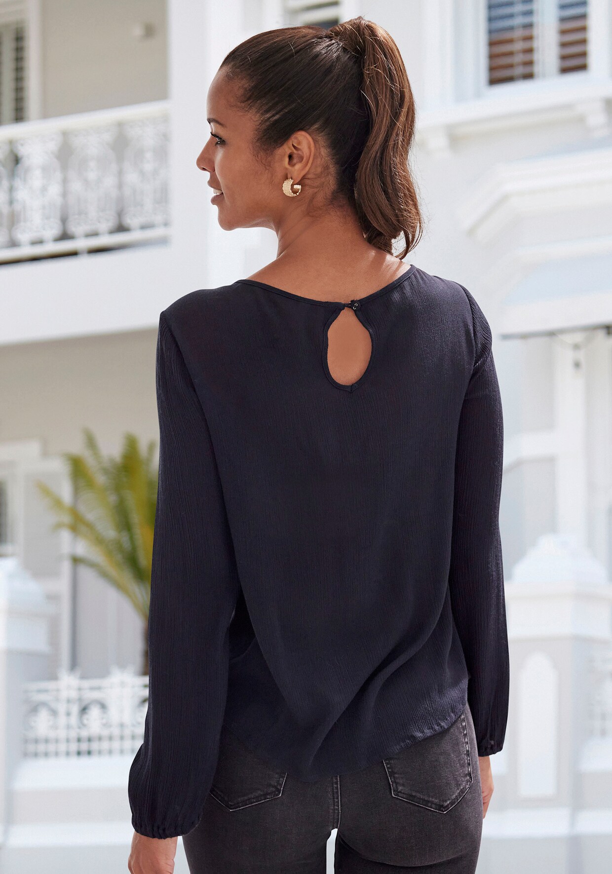 Buffalo Kanten blouse - zwart