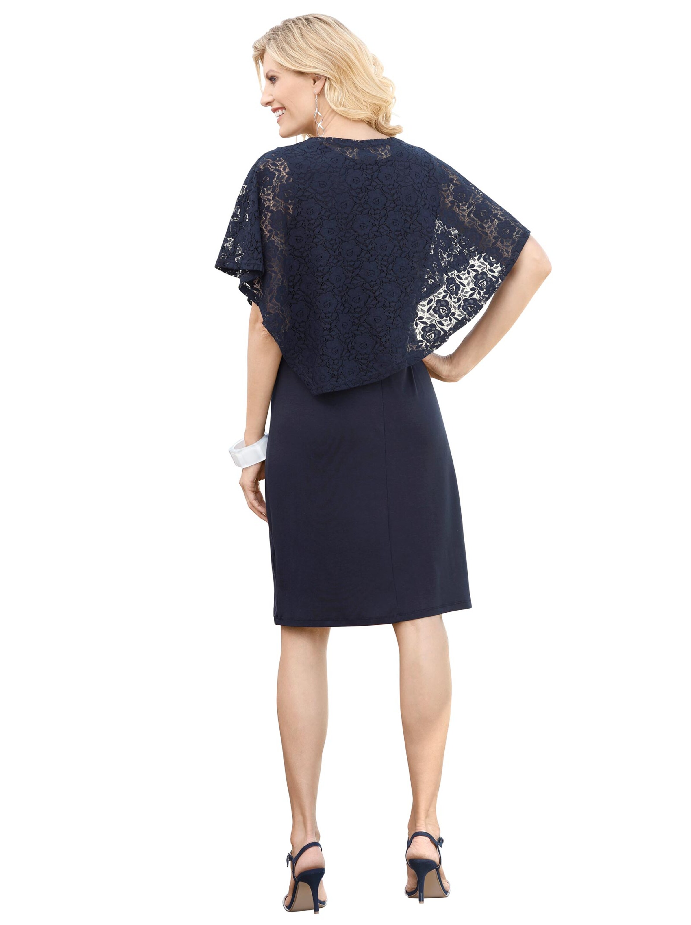 Spitzen-Bluse - marine