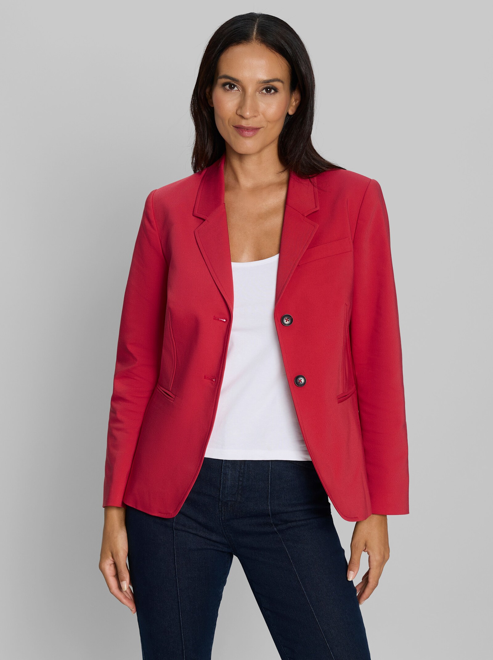 heine Blazer mit Schulterpolstern - erdbeere