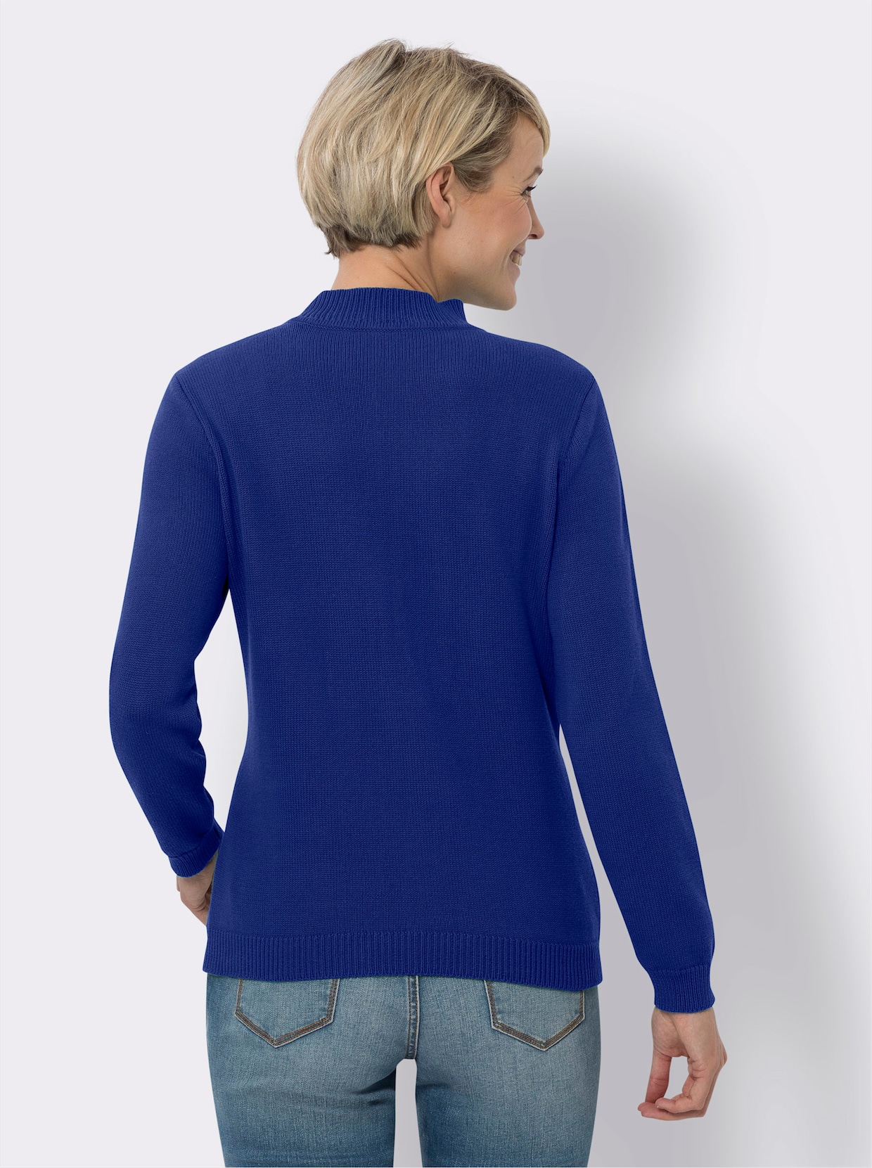 Stehkragenpullover - royalblau