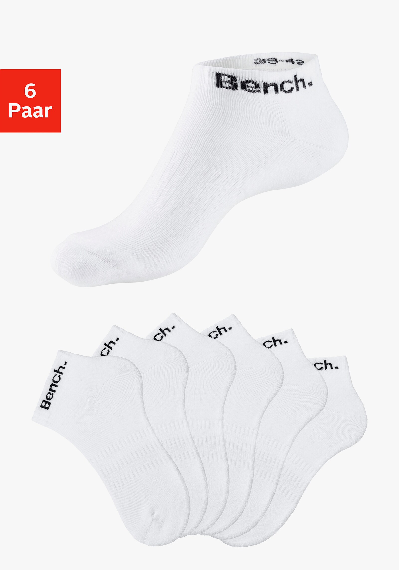 Bench. Sportsocken - 6x weiß