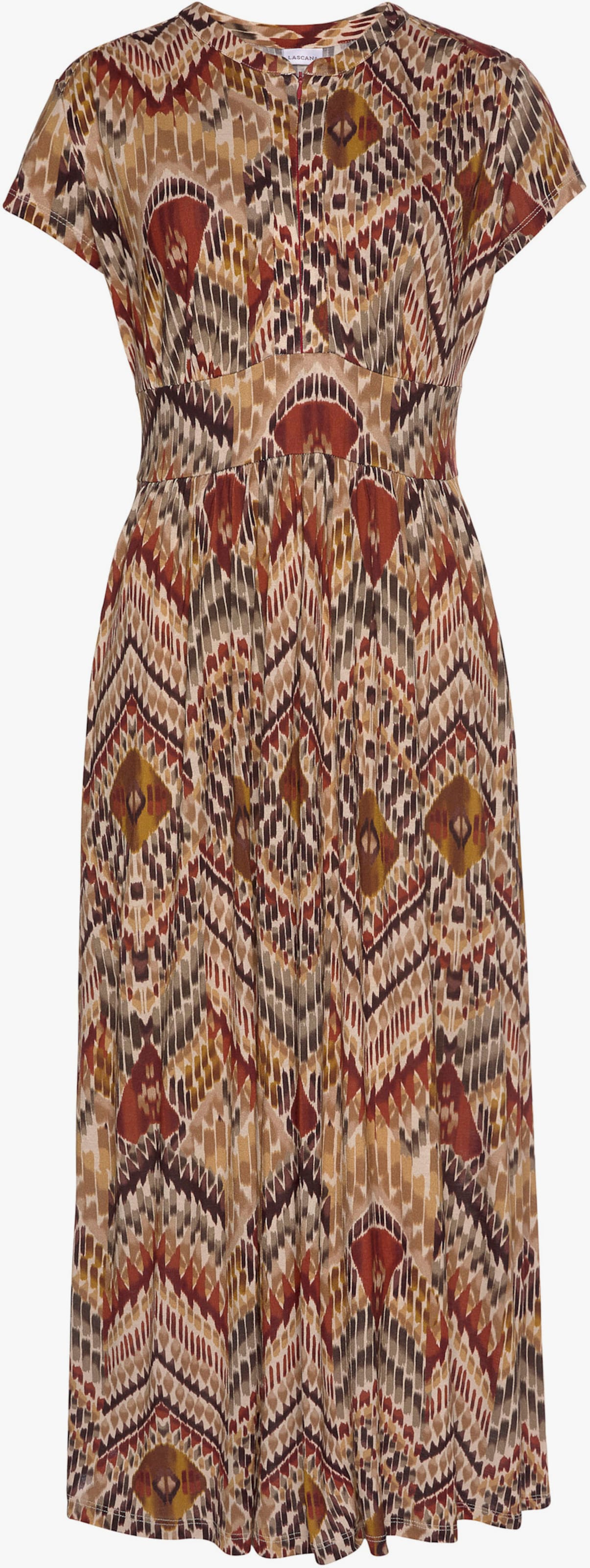 LASCANA Midi-jurk - bruin geprint