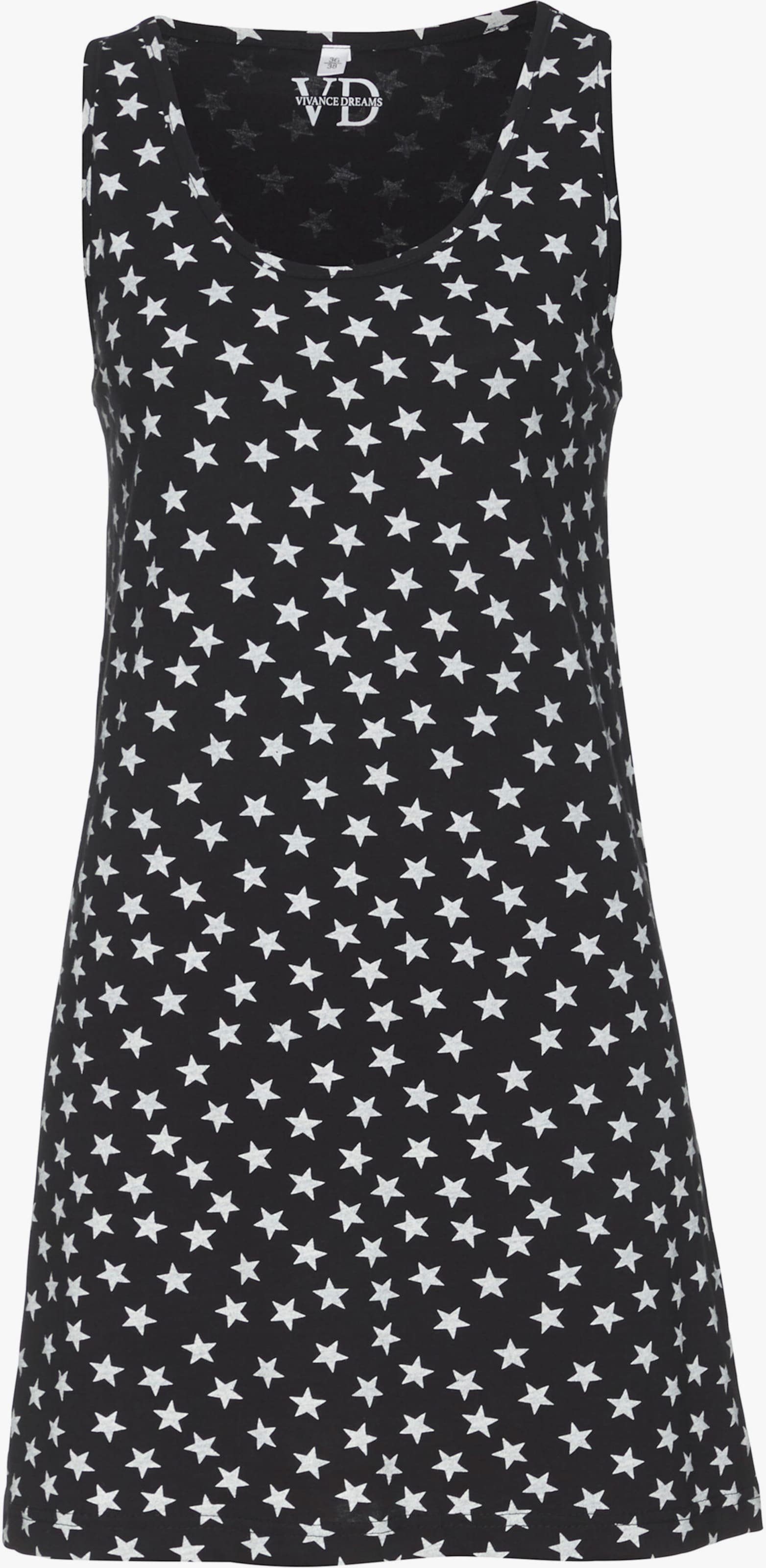 Vivance Dreams Chemise de nuit - blanc-noir à pois, noir-blanc à pois