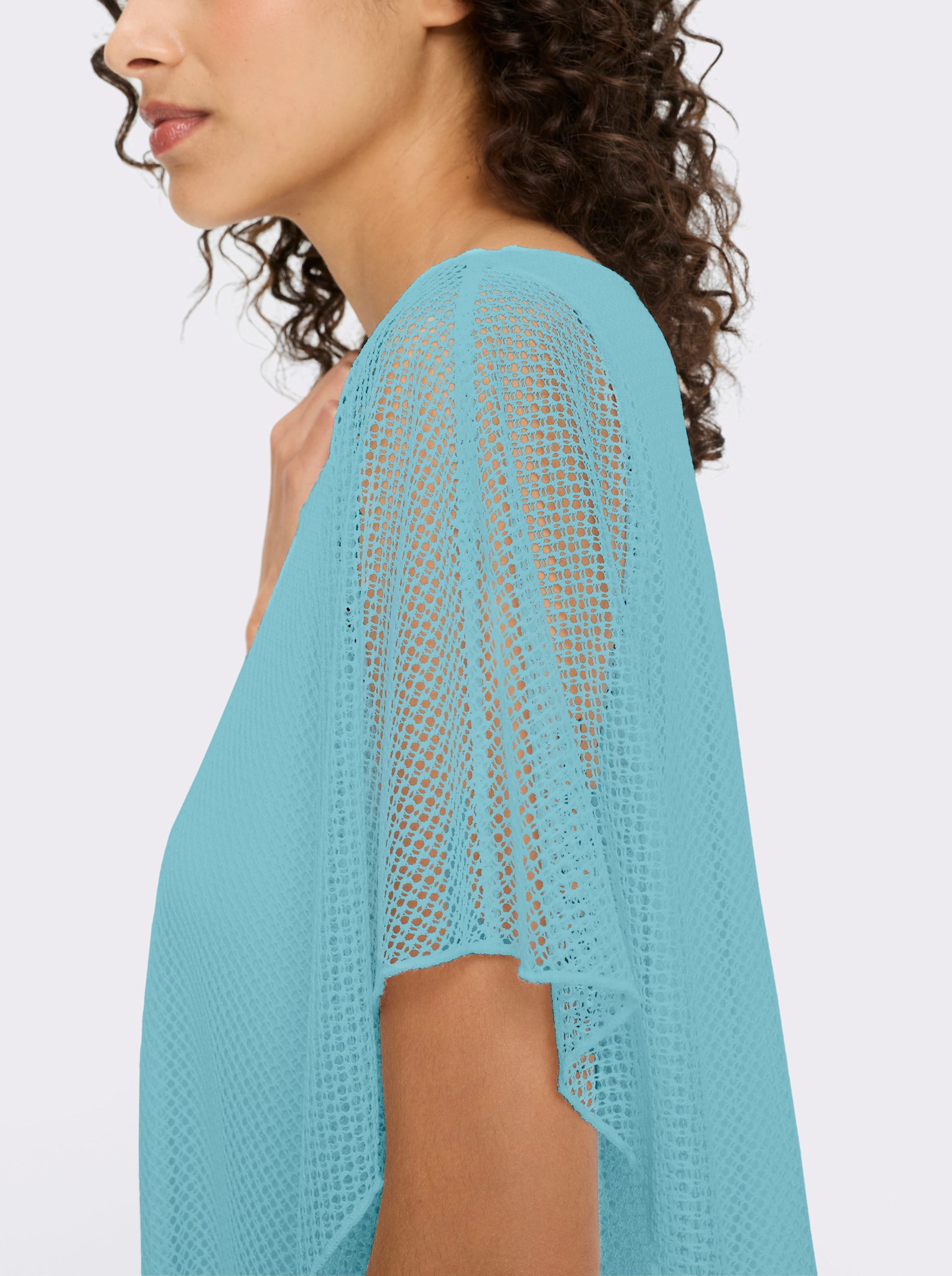 heine T-shirt à manches courtes style poncho - aigue-marine