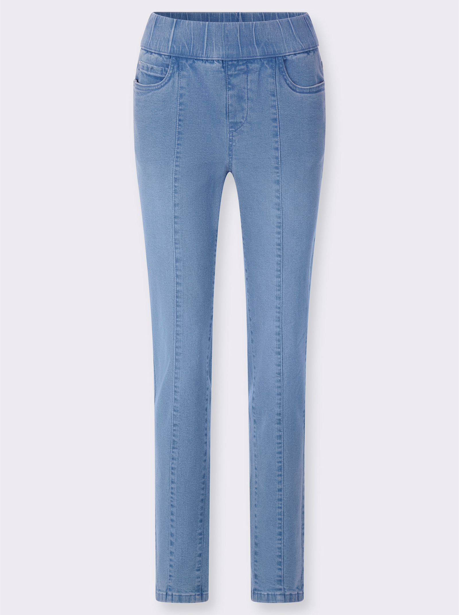 Comfortjeans in 5-pocketsmodel - blue-bleached