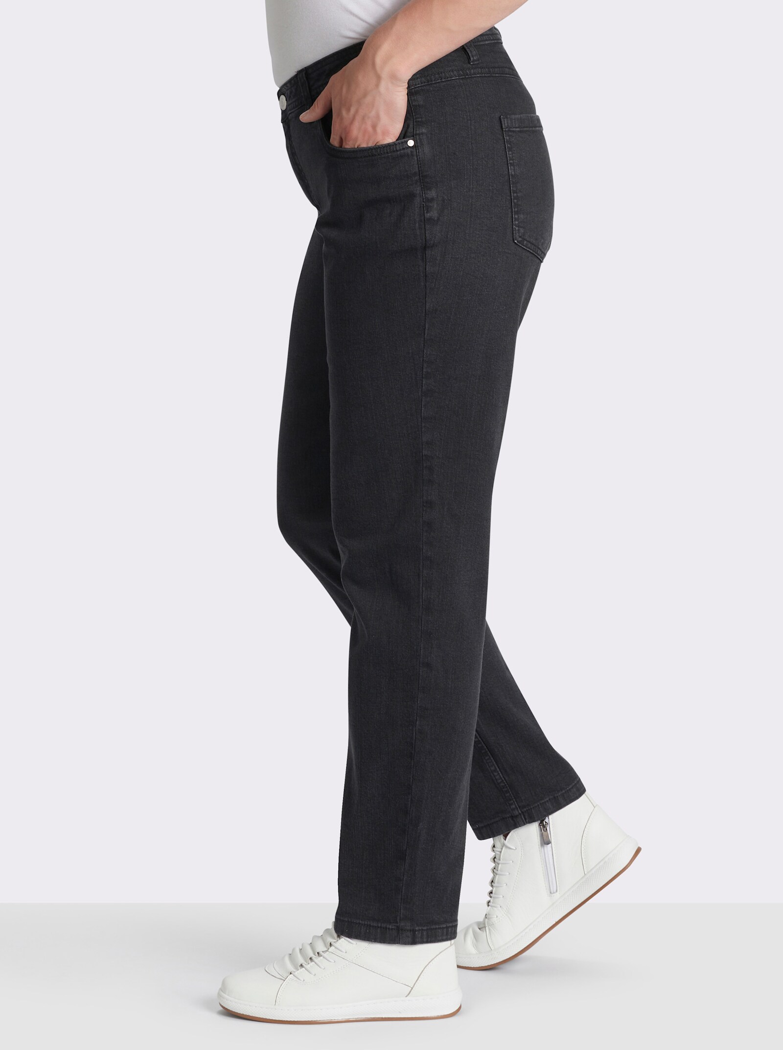5-Pocket-Jeans mit schmalen Beinen - black-denim