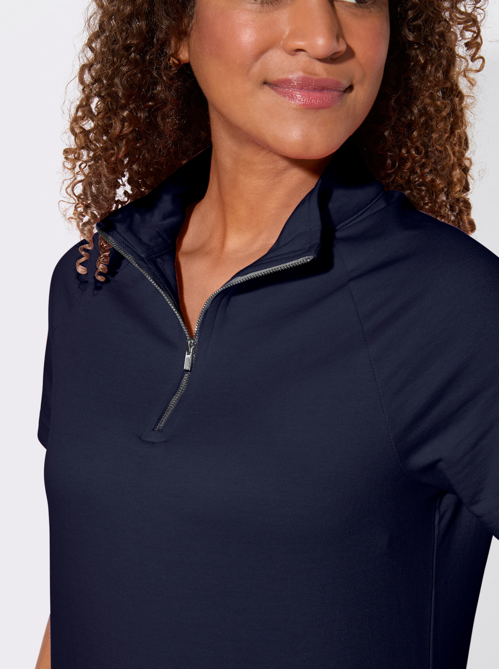 Sweatshirt mit überschnittenen Schultern - marine