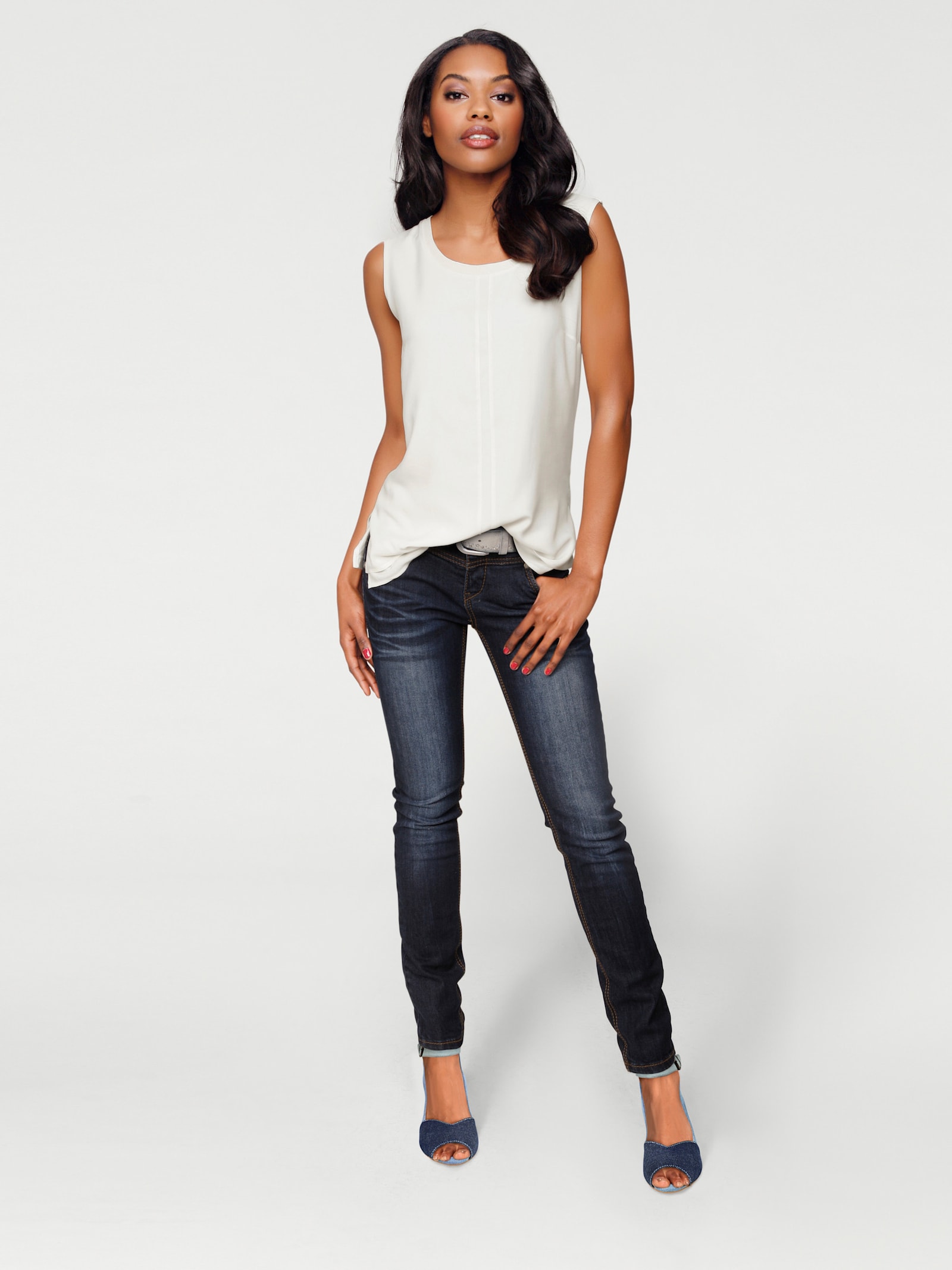 heine Shirttop in laagjeslook - ecru