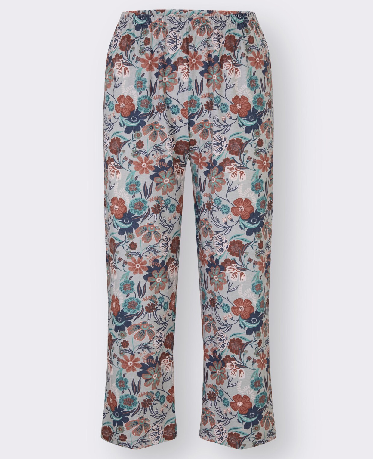 Capri-pyjama - rookblauw/grijs