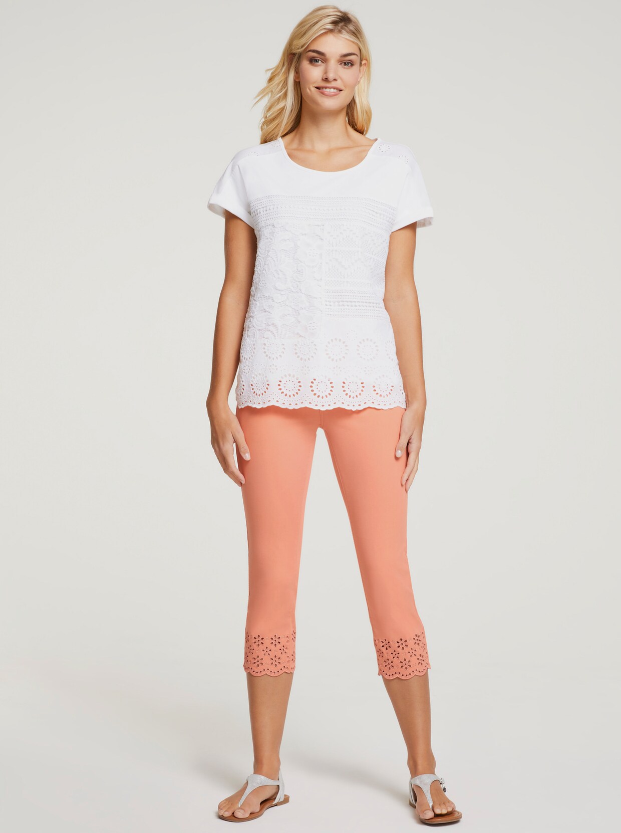 heine Spitzen-Shirt - weiß