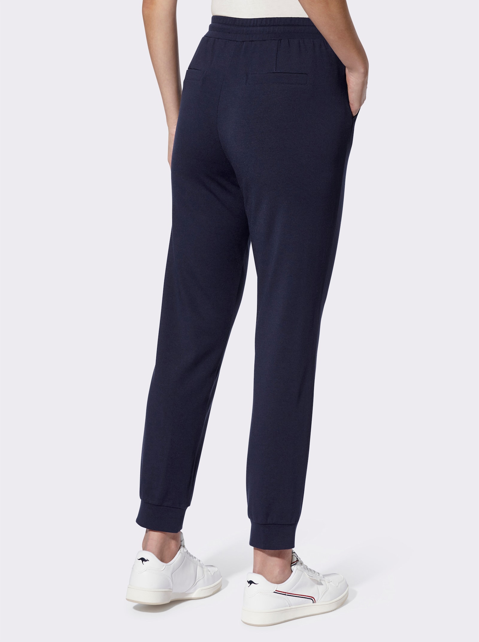 heine Comfortbroek met biezen - marine