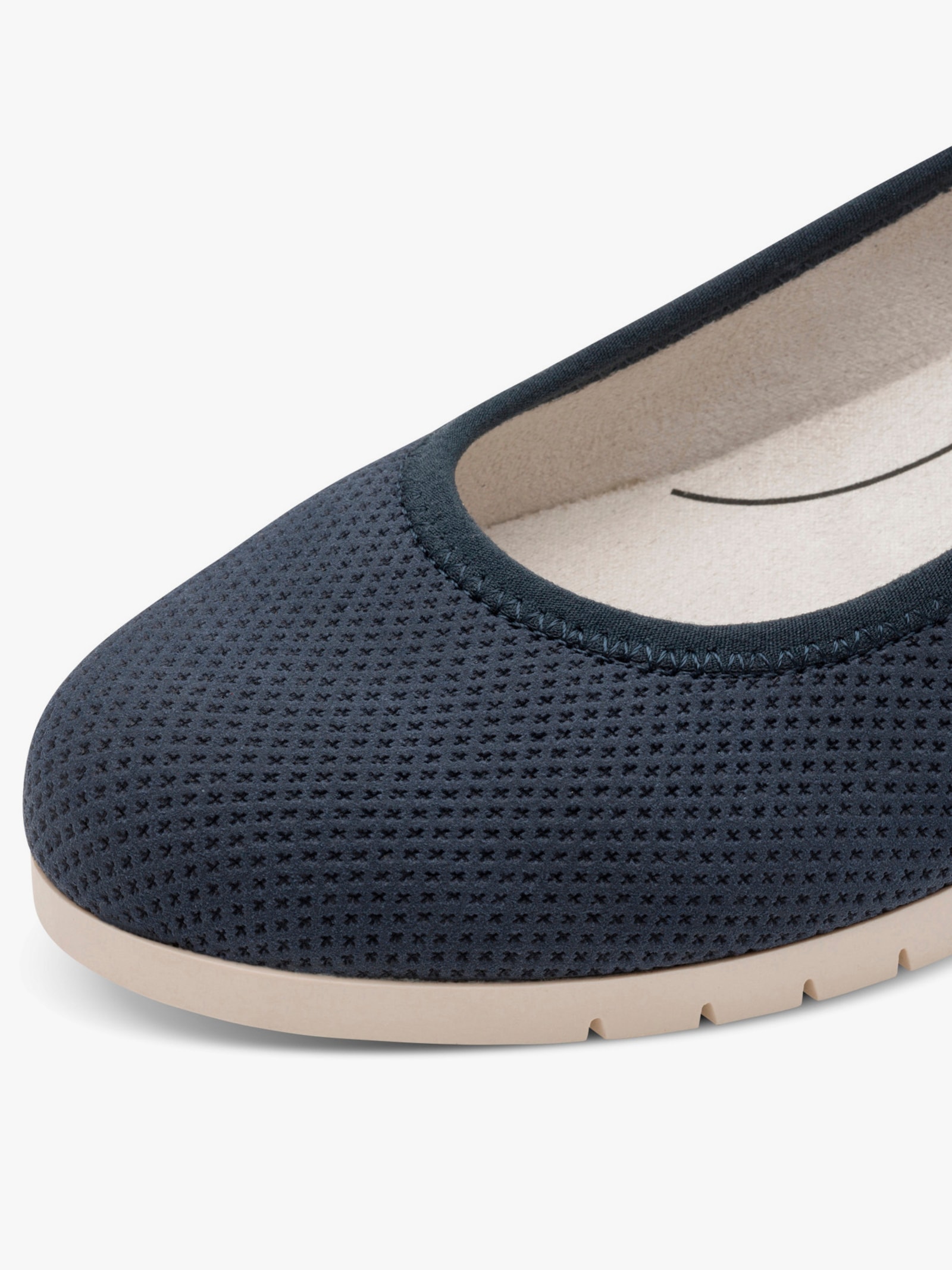 Jana Ballerina met sleehak - donkerblauw