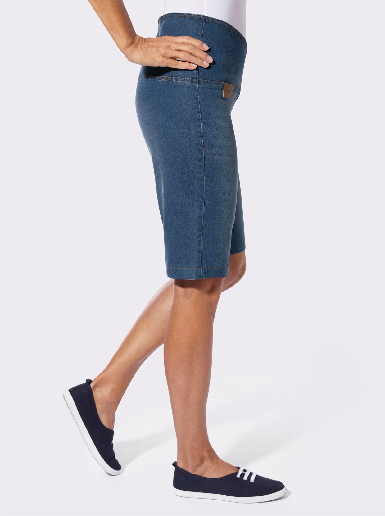 Jeansbermudas - blue-bleached