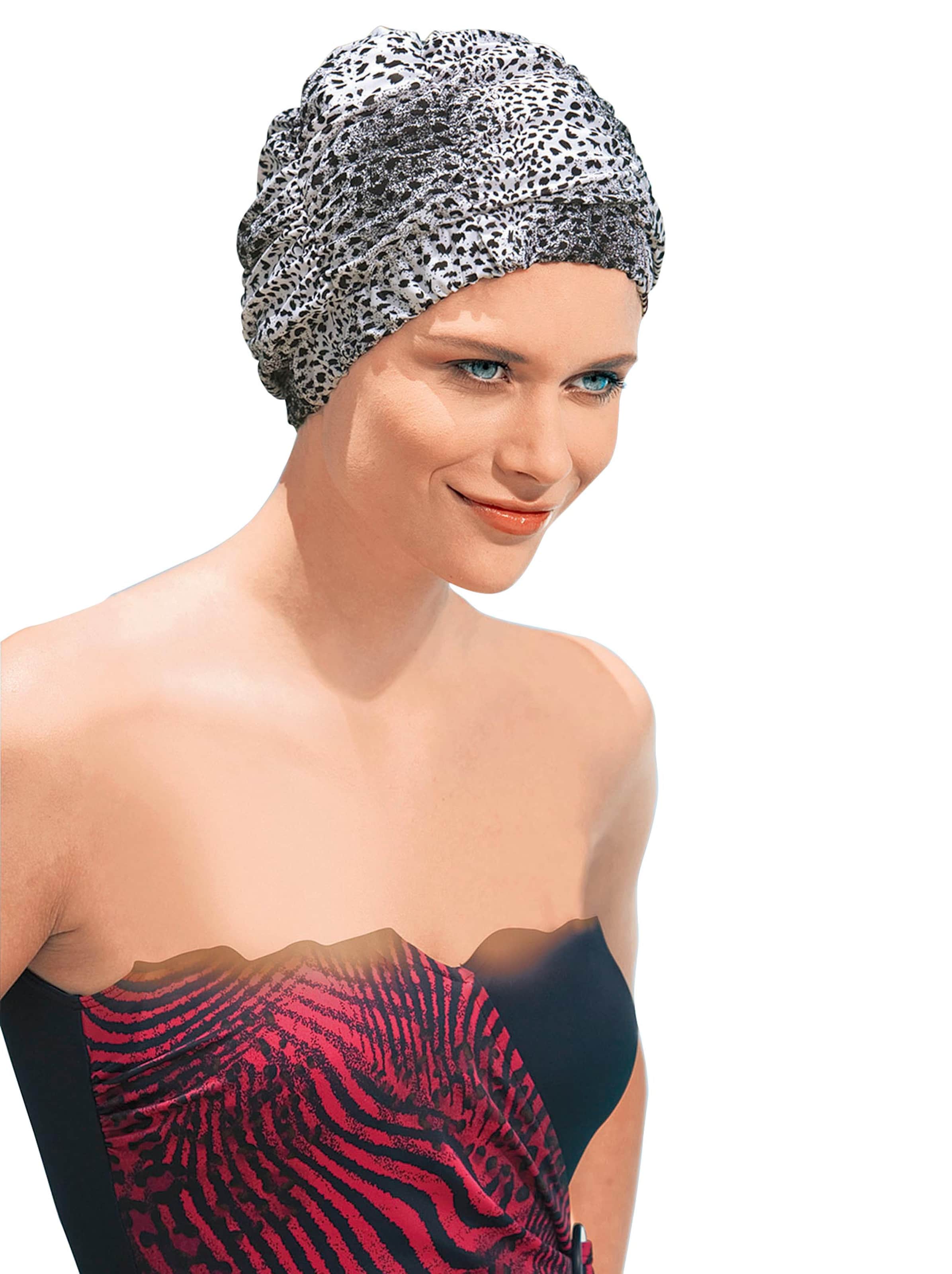 Badehaube - grau-gemustert