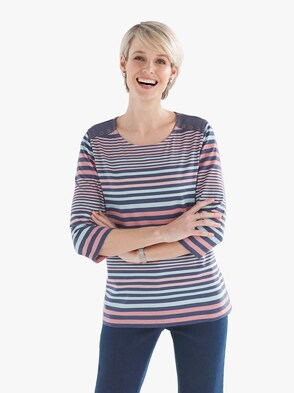 Shirt - marine-geringelt