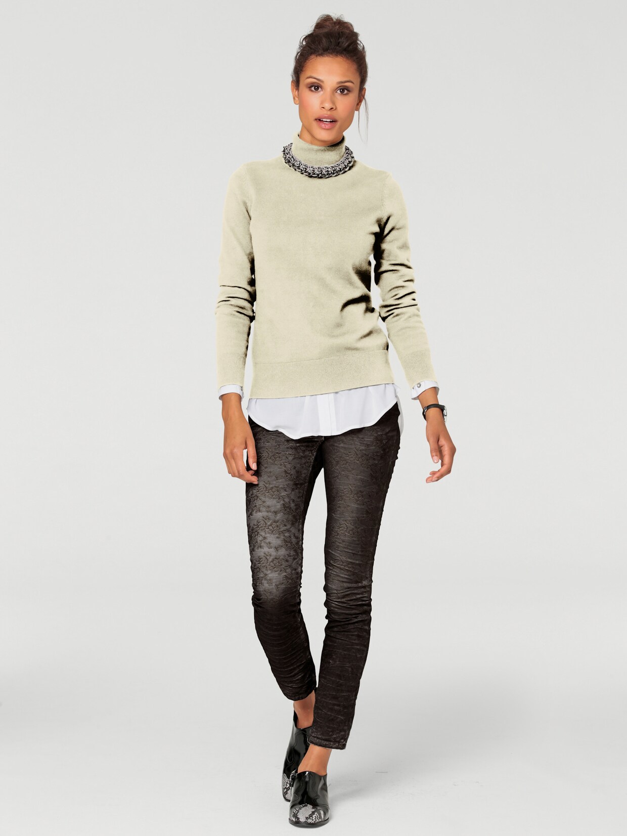 heine Rolkraagtrui - offwhite