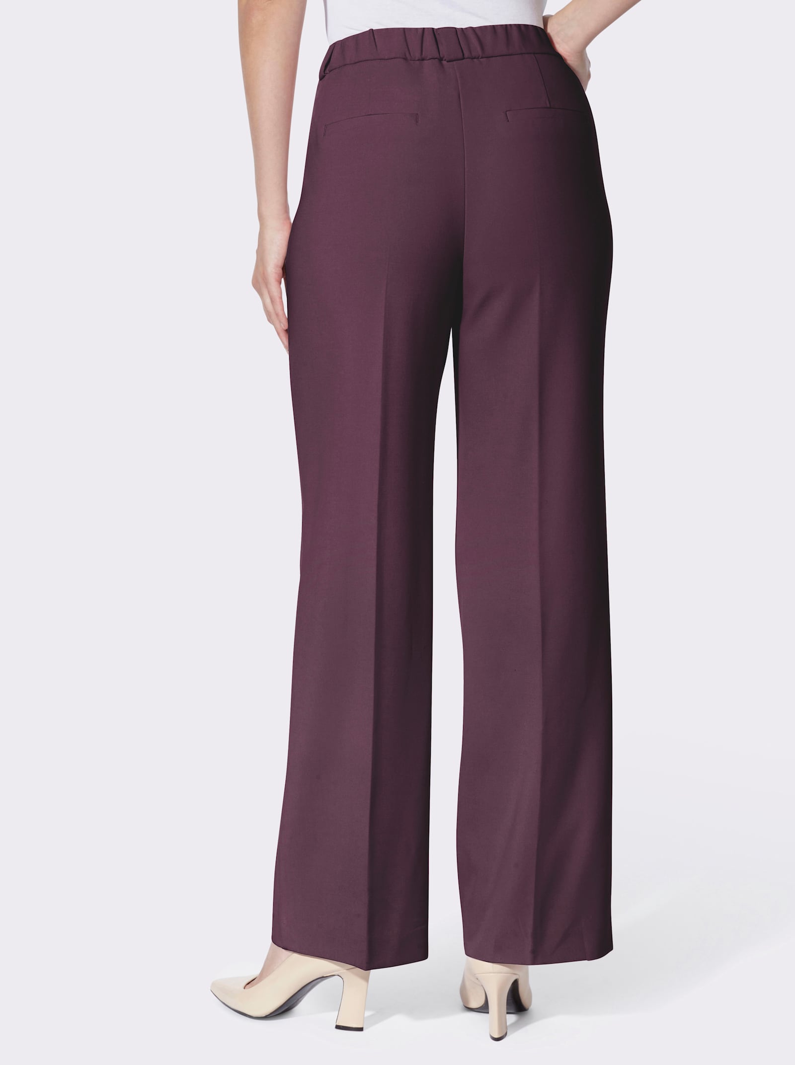 heine Anzughose mit Bügelfalten - aubergine