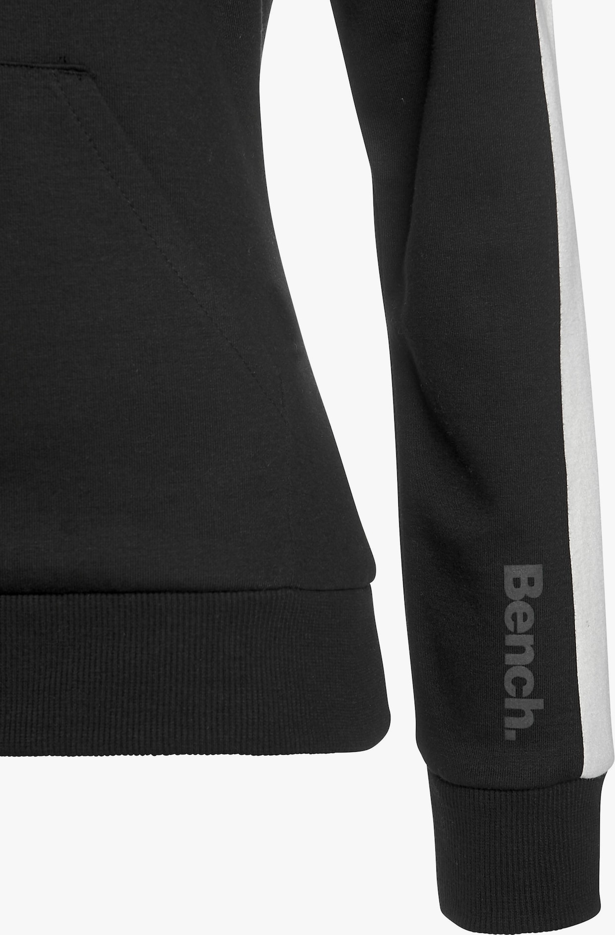 Kapuzensweatshirt - schwarz-weiss