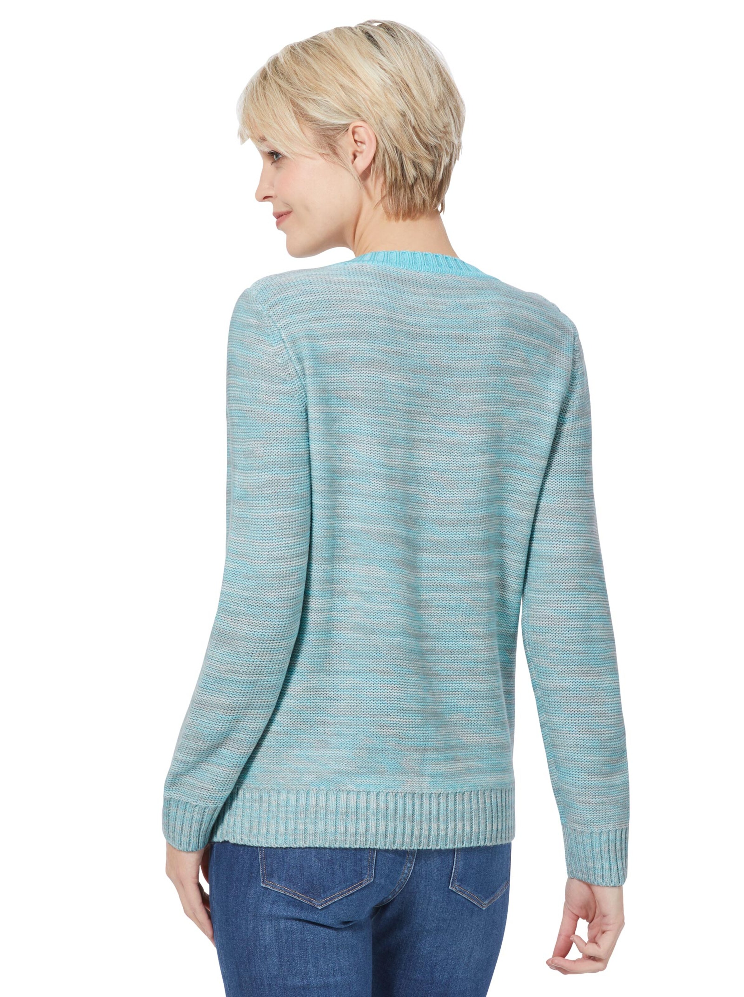 Pullover - türkis-meliert