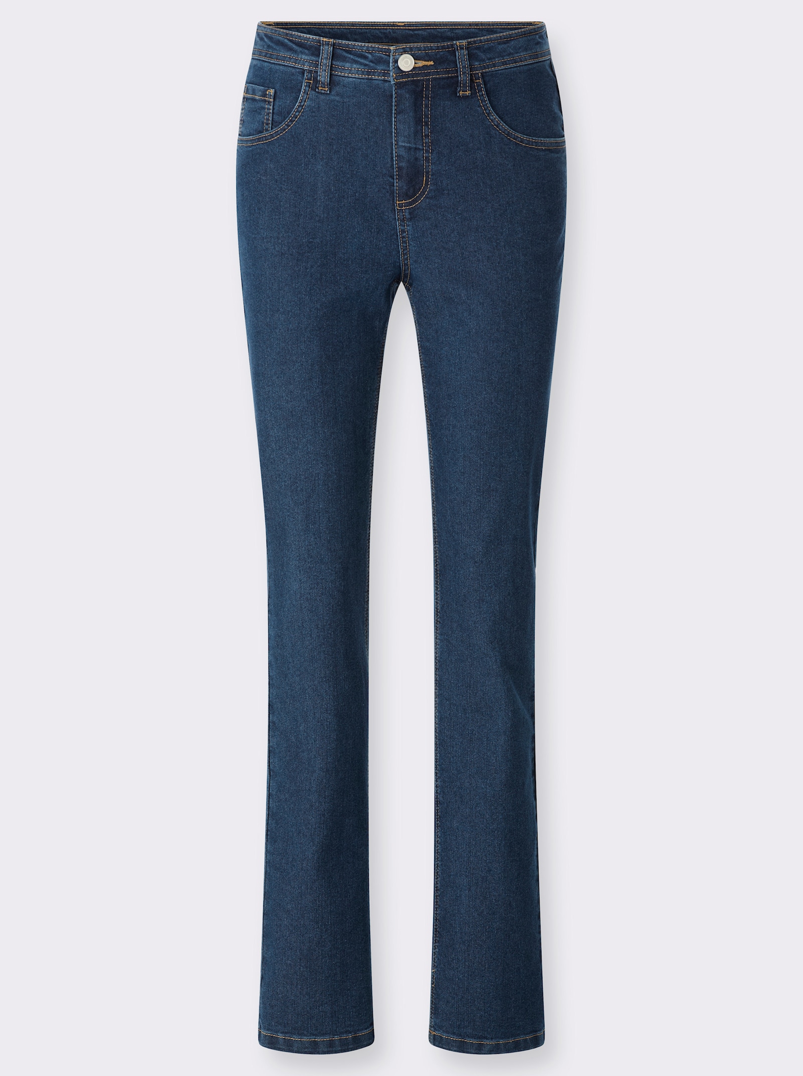 5-Pocket-Jeans in gerader Form - blue-stone-washed