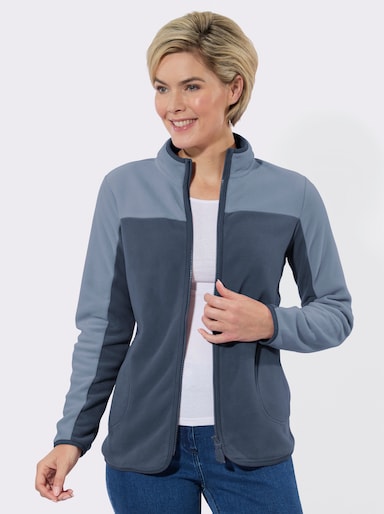 Fleecejacke mit Antipilling-Ausrüstung - rauchblau
