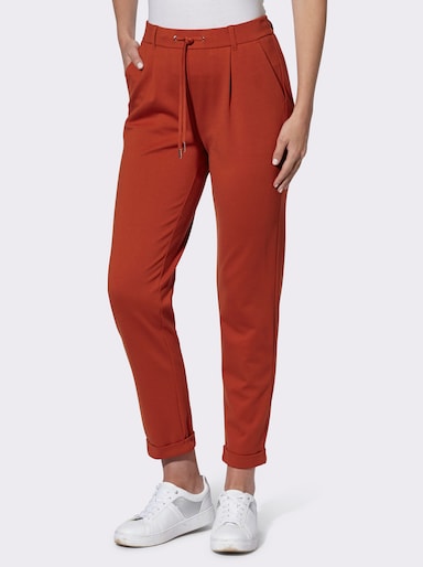 Jogg Pants in Interlock-Qualität - rostrot