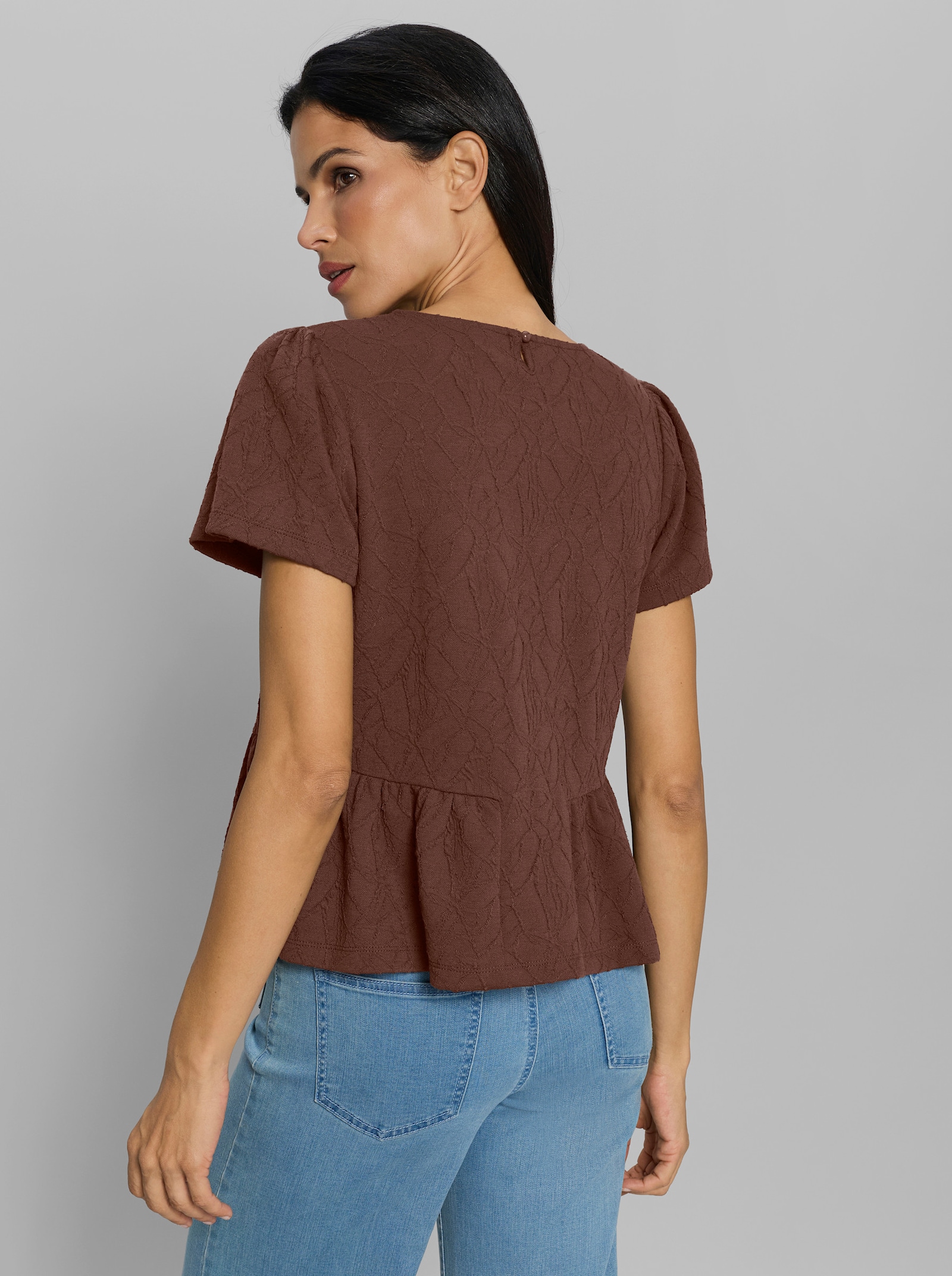 heine Schößchenshirt in pflegeleichter Qualität - schoko