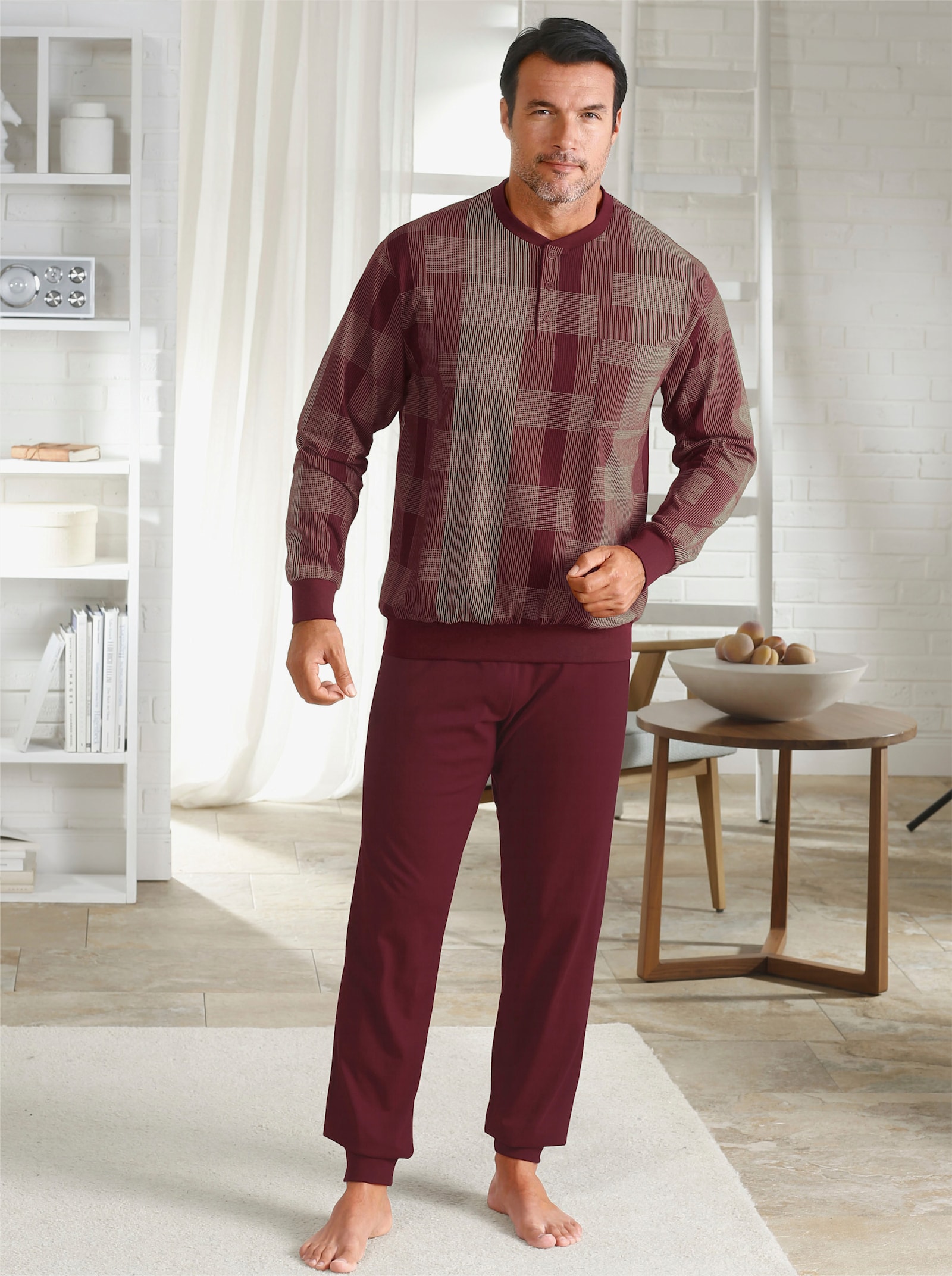 Normann Pyžamo - vínově červená