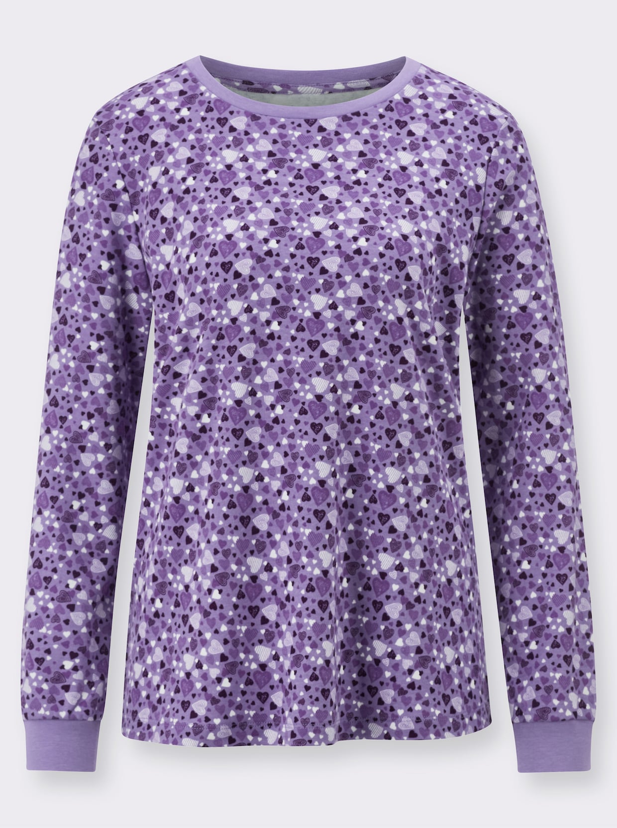 Sweatshirt - lavendel-lila-bedruckt