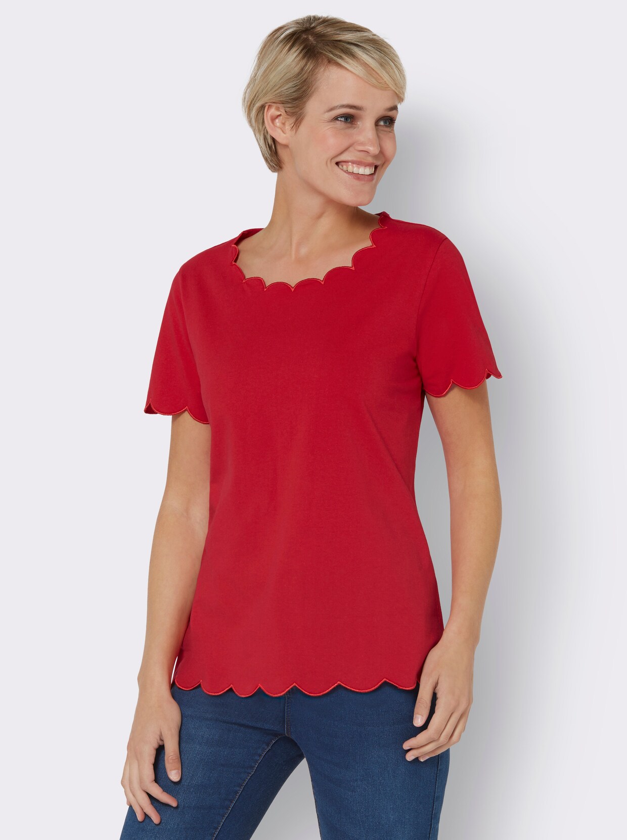 Tričko s krátkým rukávem - červená