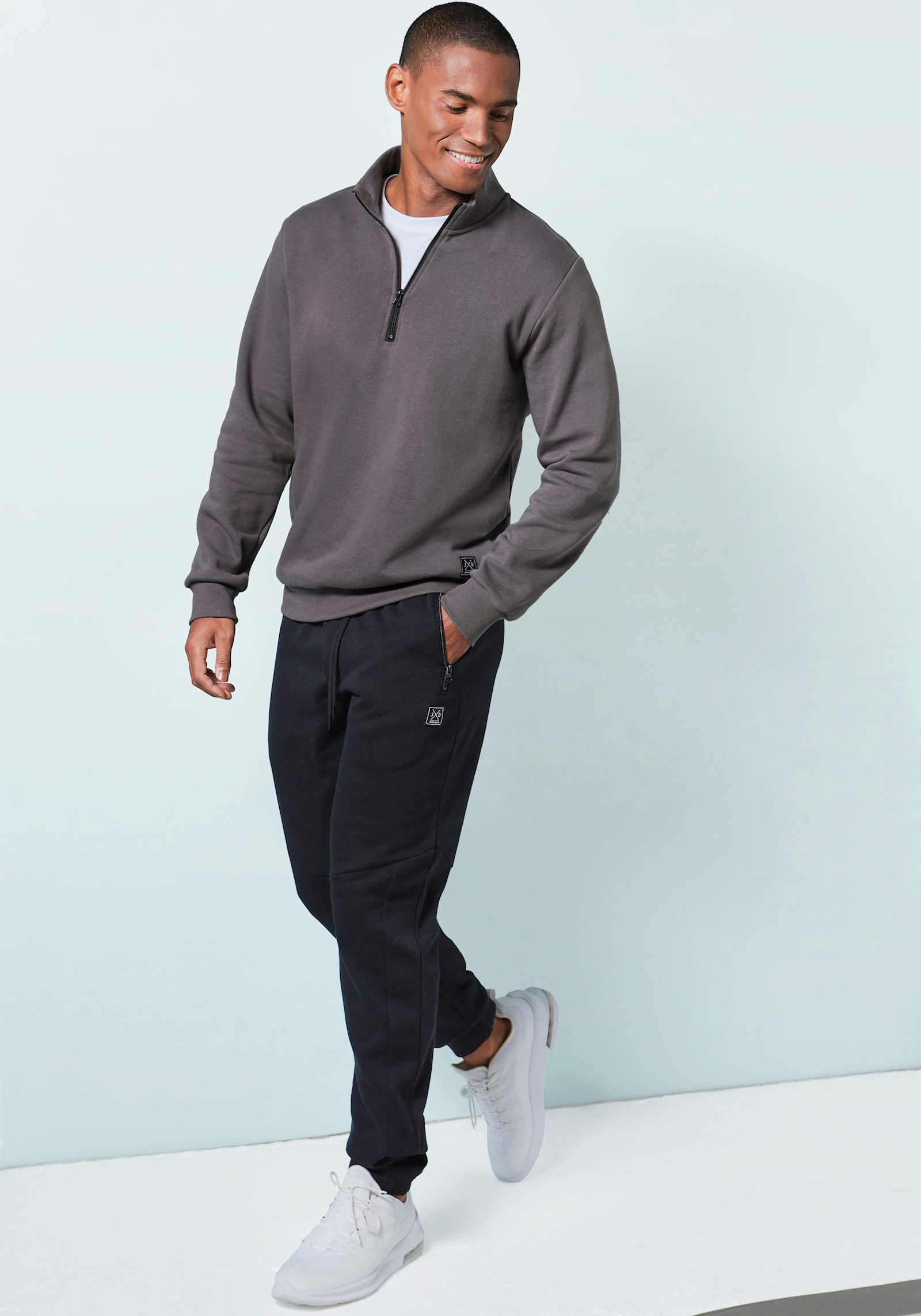 John Devin Sweatshirt - dunkelgrau