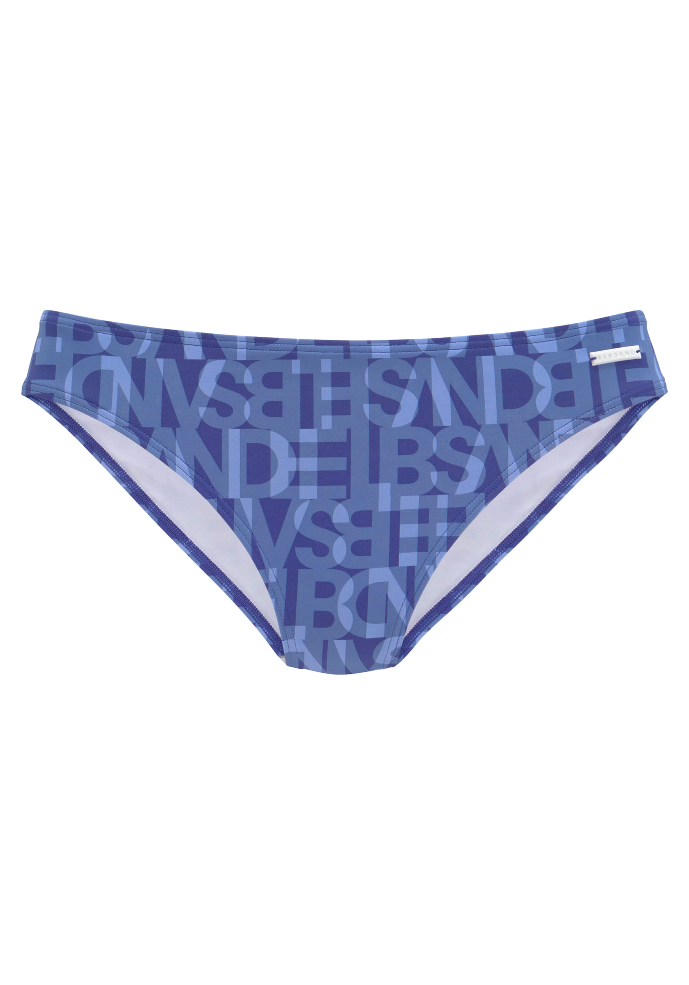 Love Mix günstig Kaufen-Bikini-Hose in blau von Elbsand. Bikini-Hose in blau von Elbsand <![CDATA[Bikinihose von Elbsand. Marken-Allovermuster. Normale Passform. Teil der Mix-Kini-Serie. Aus recycelter Microfaser.]]>. 
