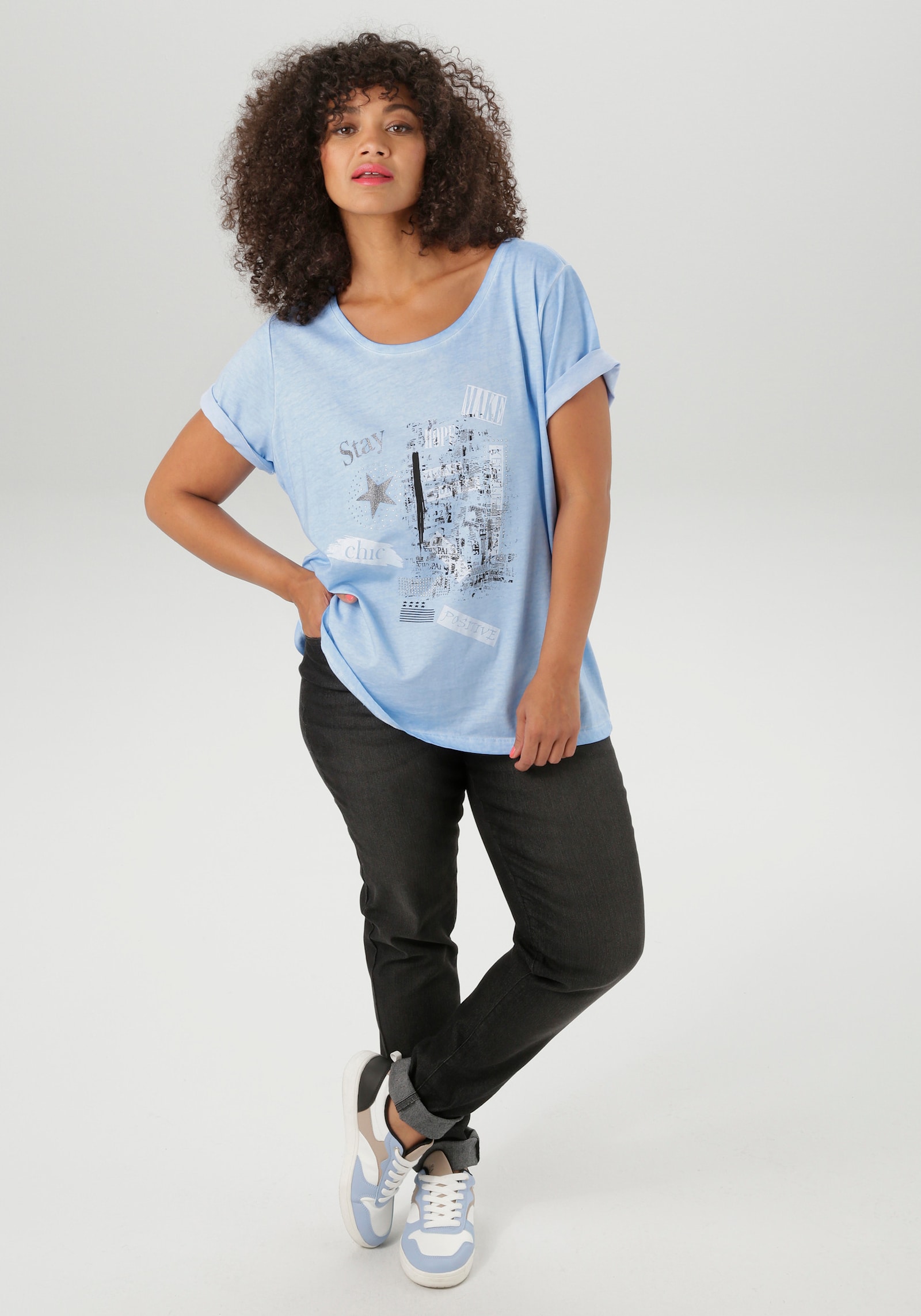 Aniston PLUS T-Shirt - hellblau