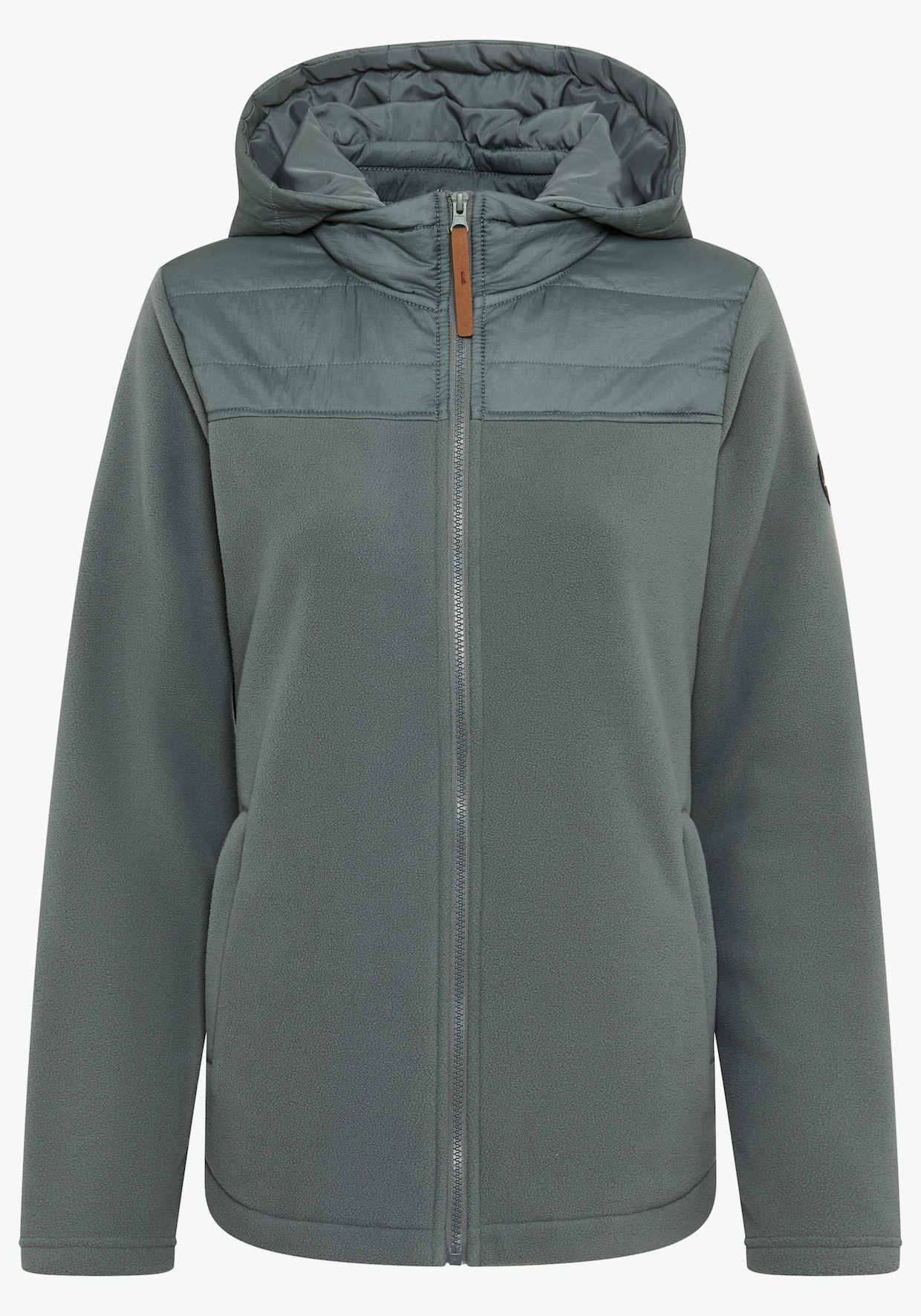 Hybridjacke - grün-grau
