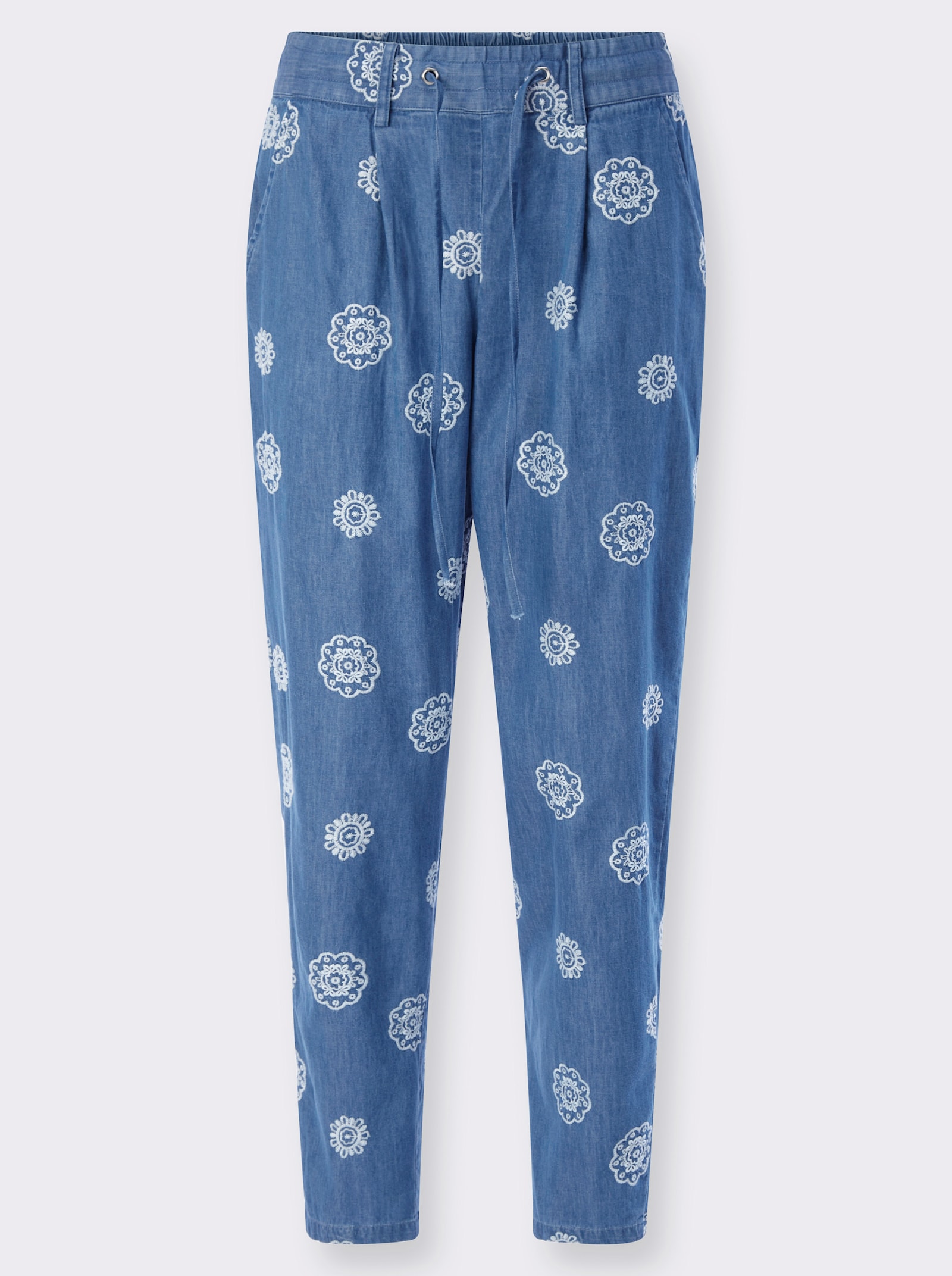 heine Schlupfjeans mit rückwärtigem Dehnbund - blue-bleached